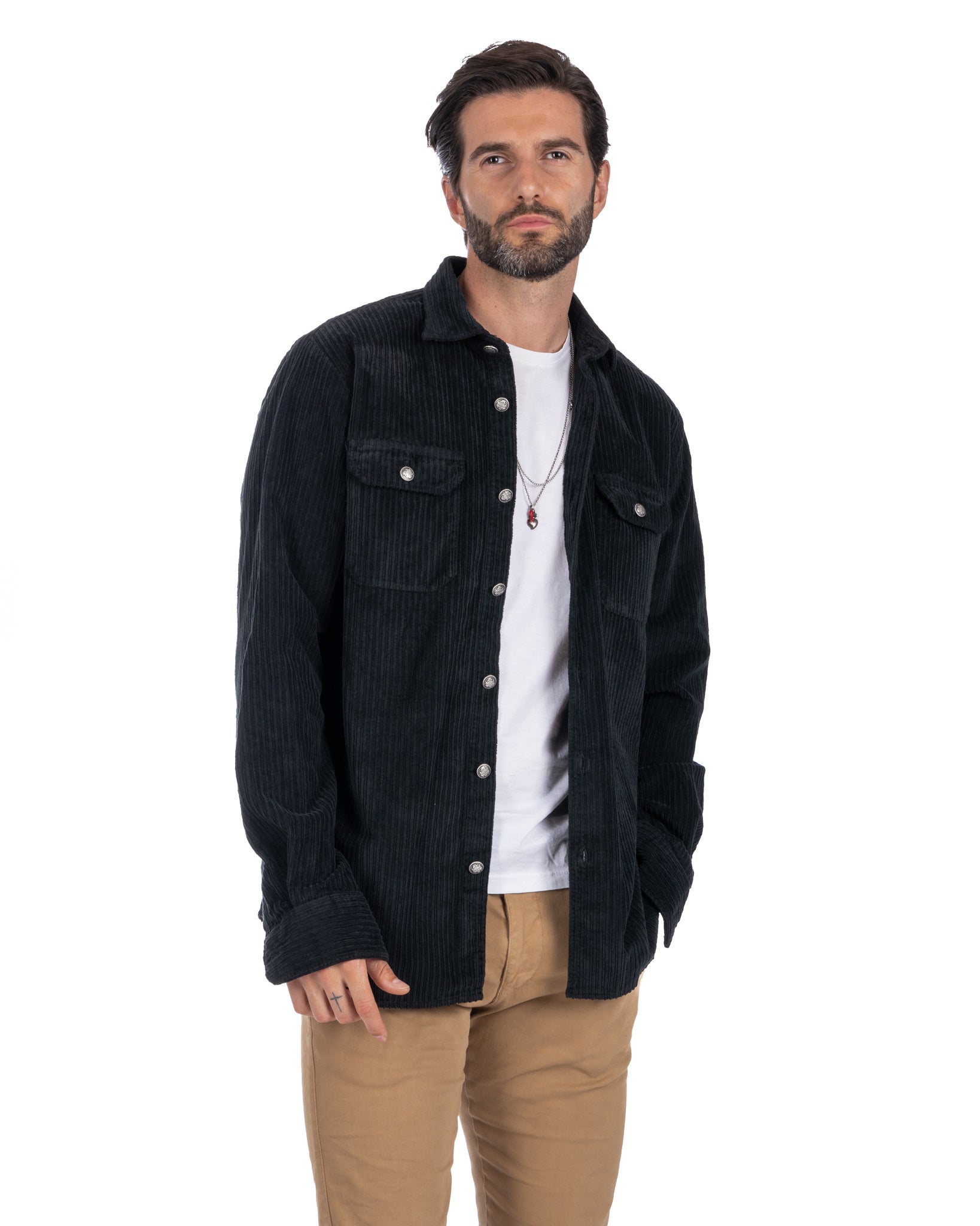 Dubhe - black velvet shirt