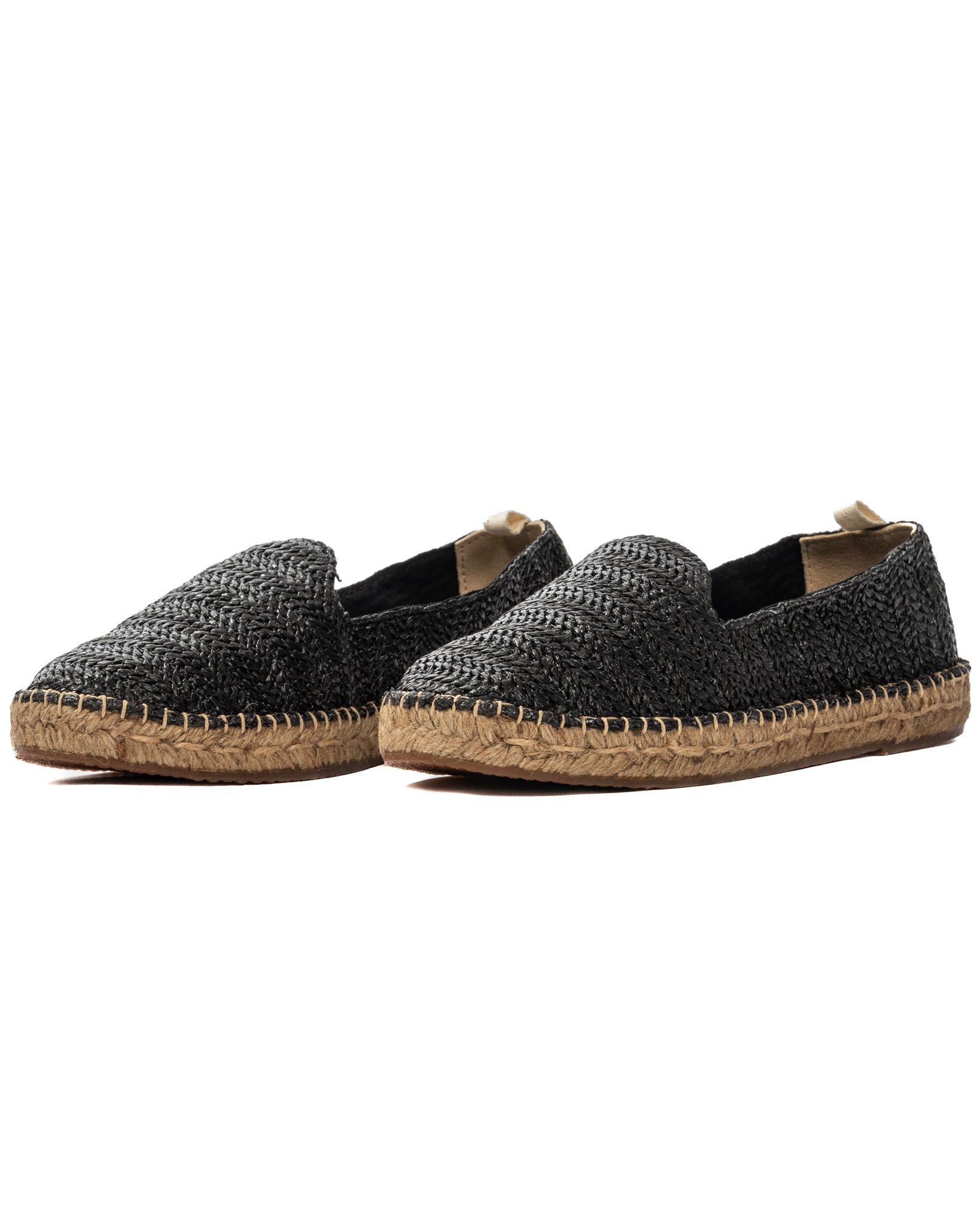 Gallipoli - black raffia espadrilles