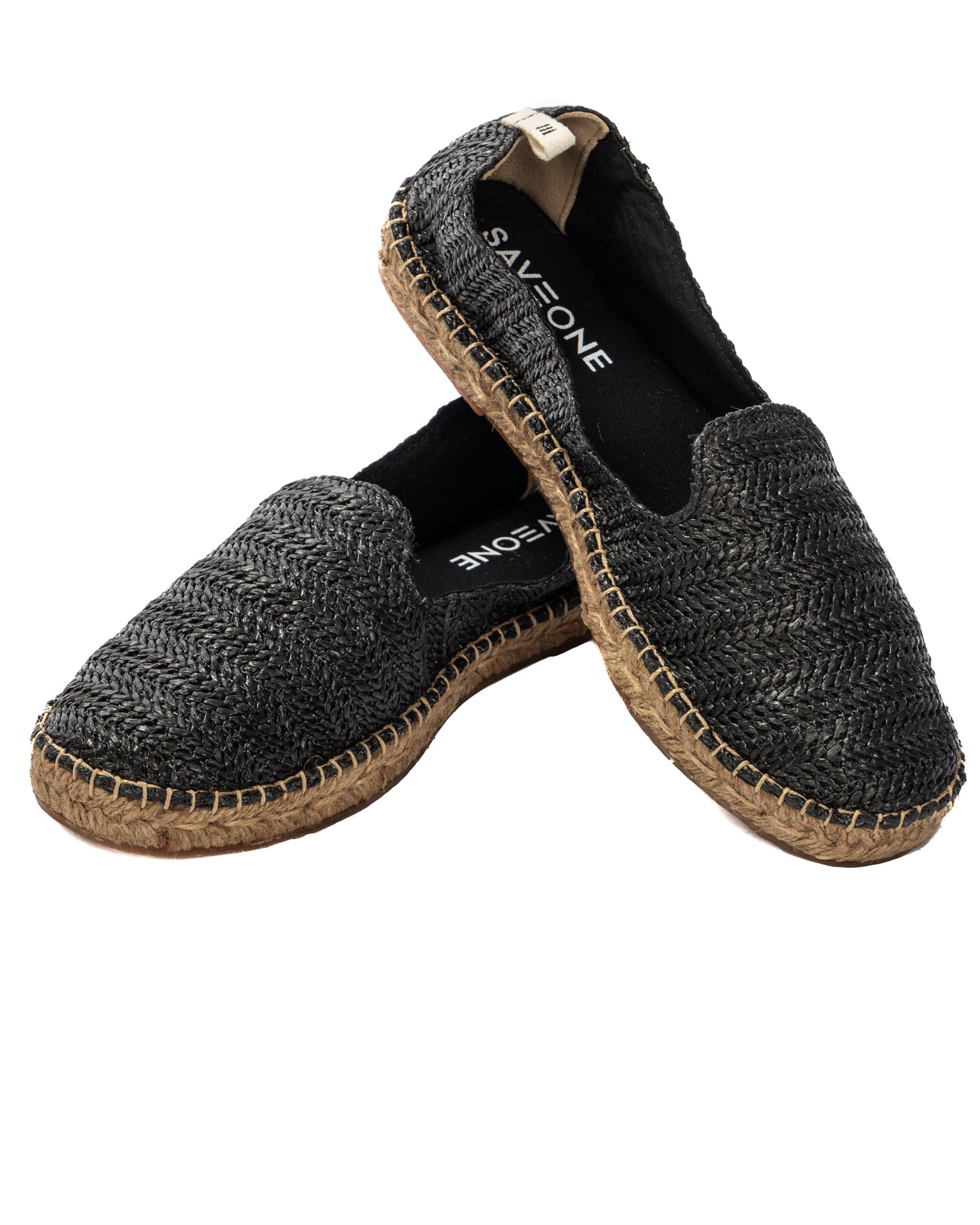 Gallipoli - black raffia espadrilles