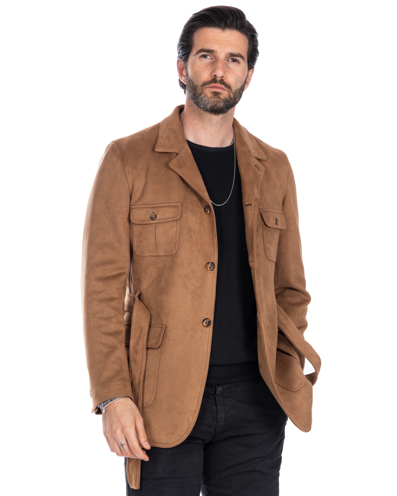 Levante - saharienne en éco-daim camel