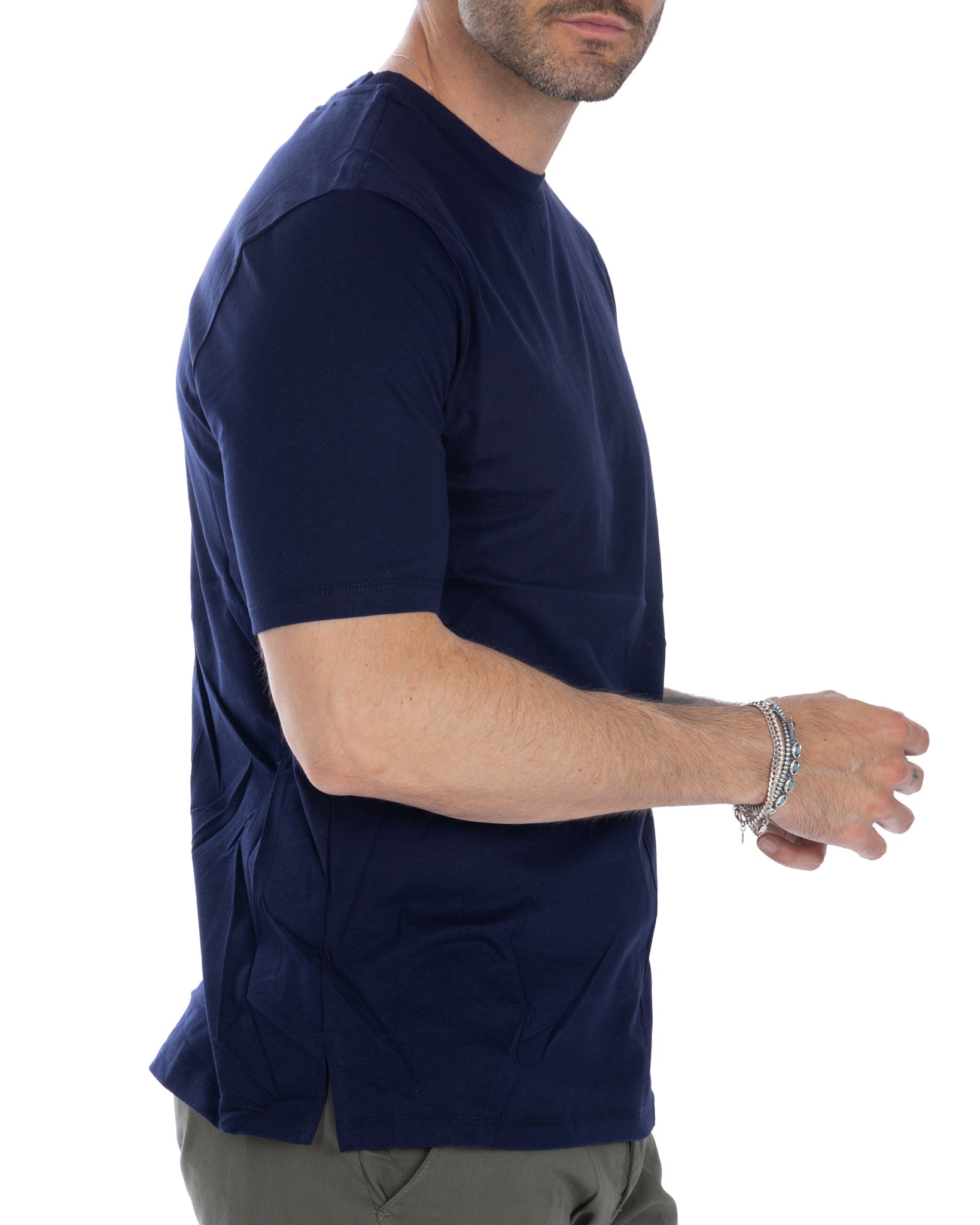 Tee - basic blue t-shirt in cotton