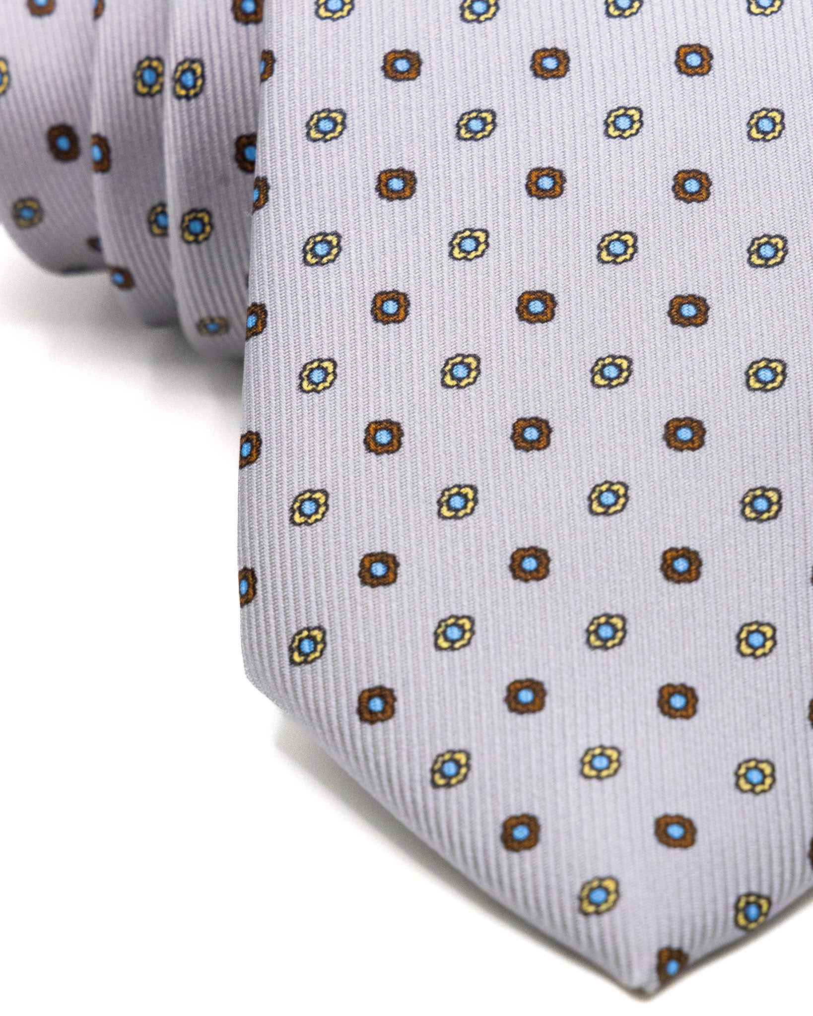 Tie - in blue woven silk