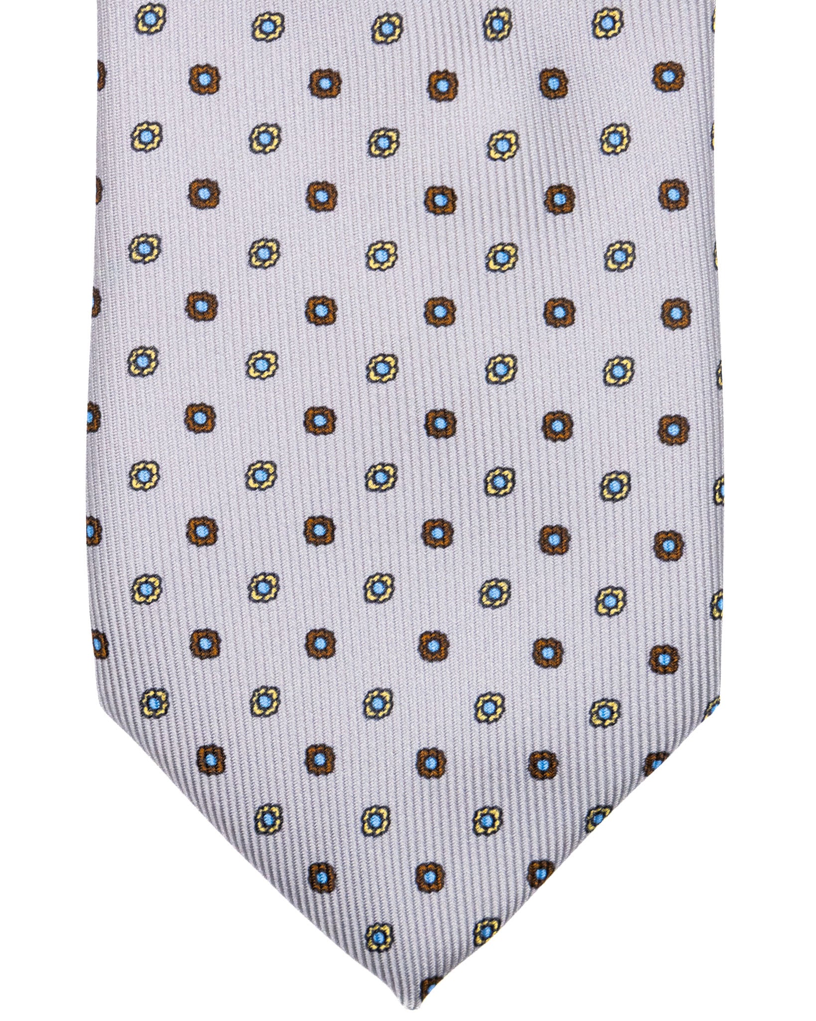 Tie - in blue woven silk