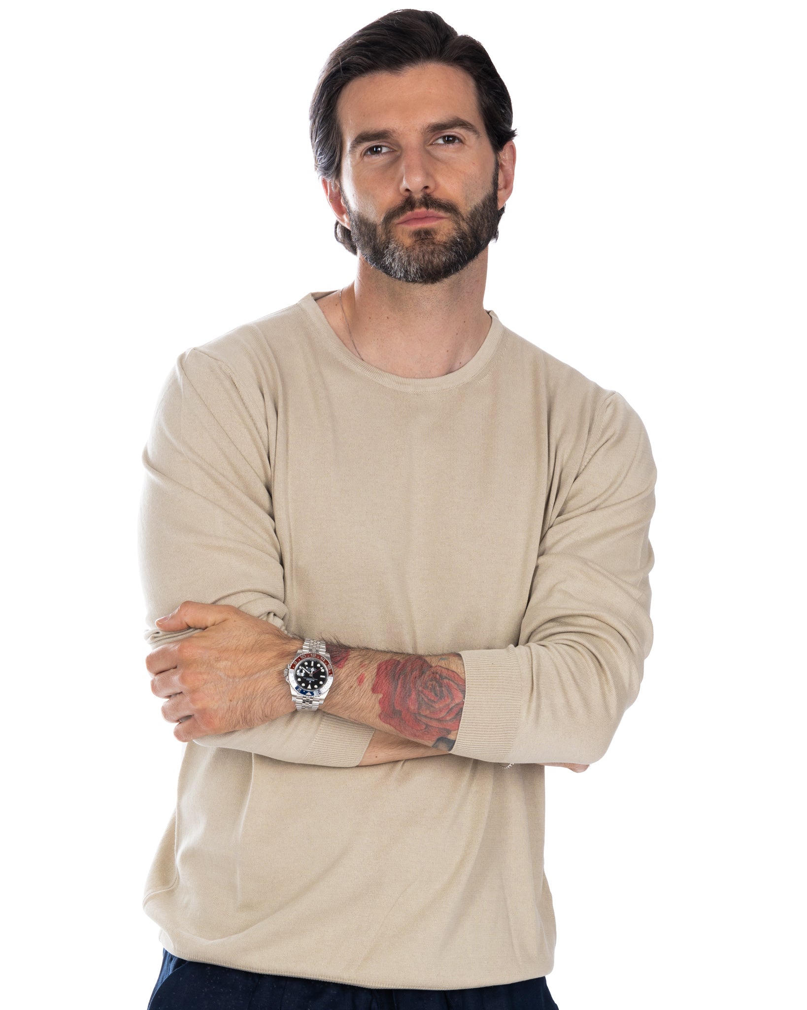 Jersey Daniil de algodón beige