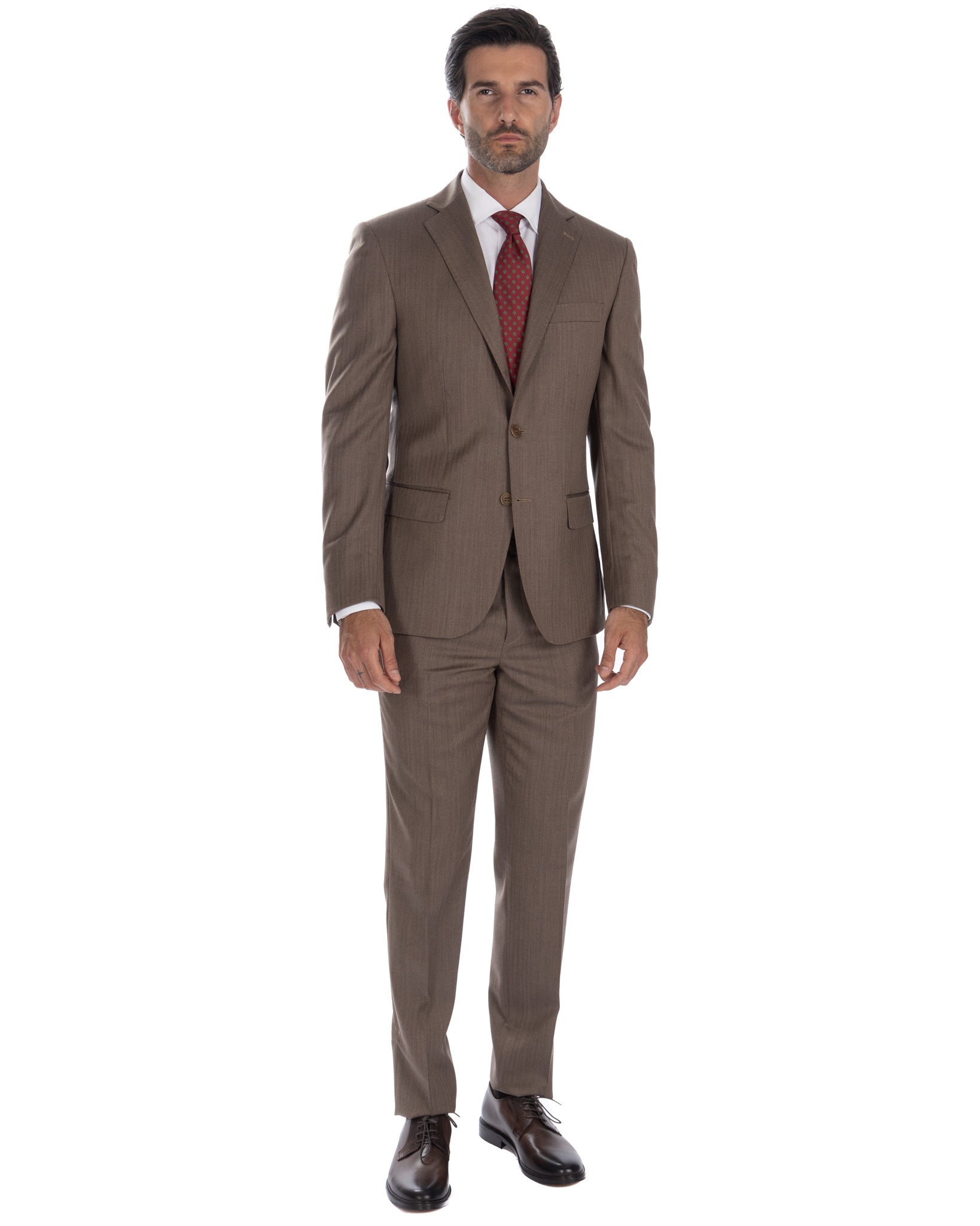 Costume à simple boutonnage foncé à chevrons - Vitale Barberis Canonico