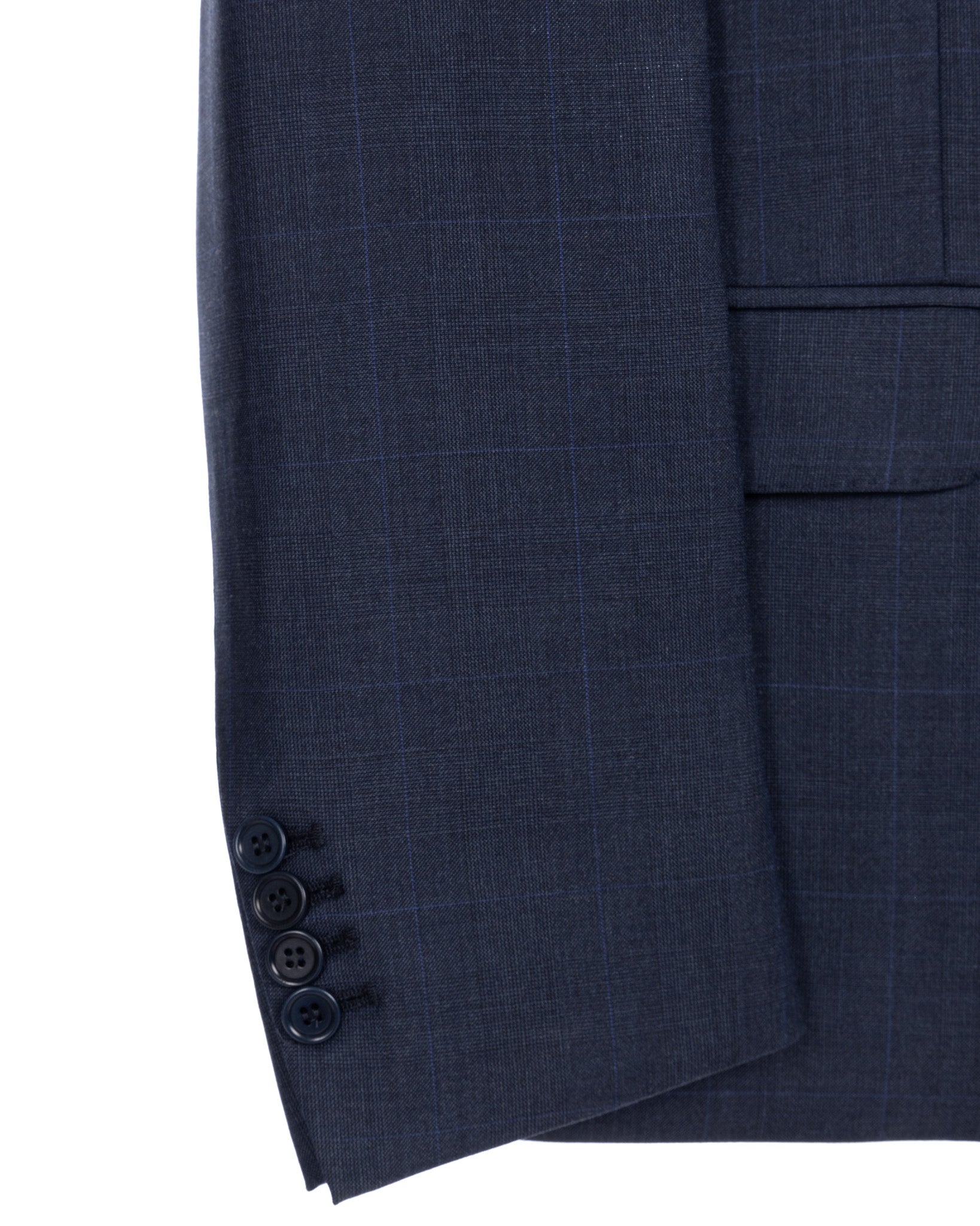 Costume carré bleu à simple boutonnage - Reda