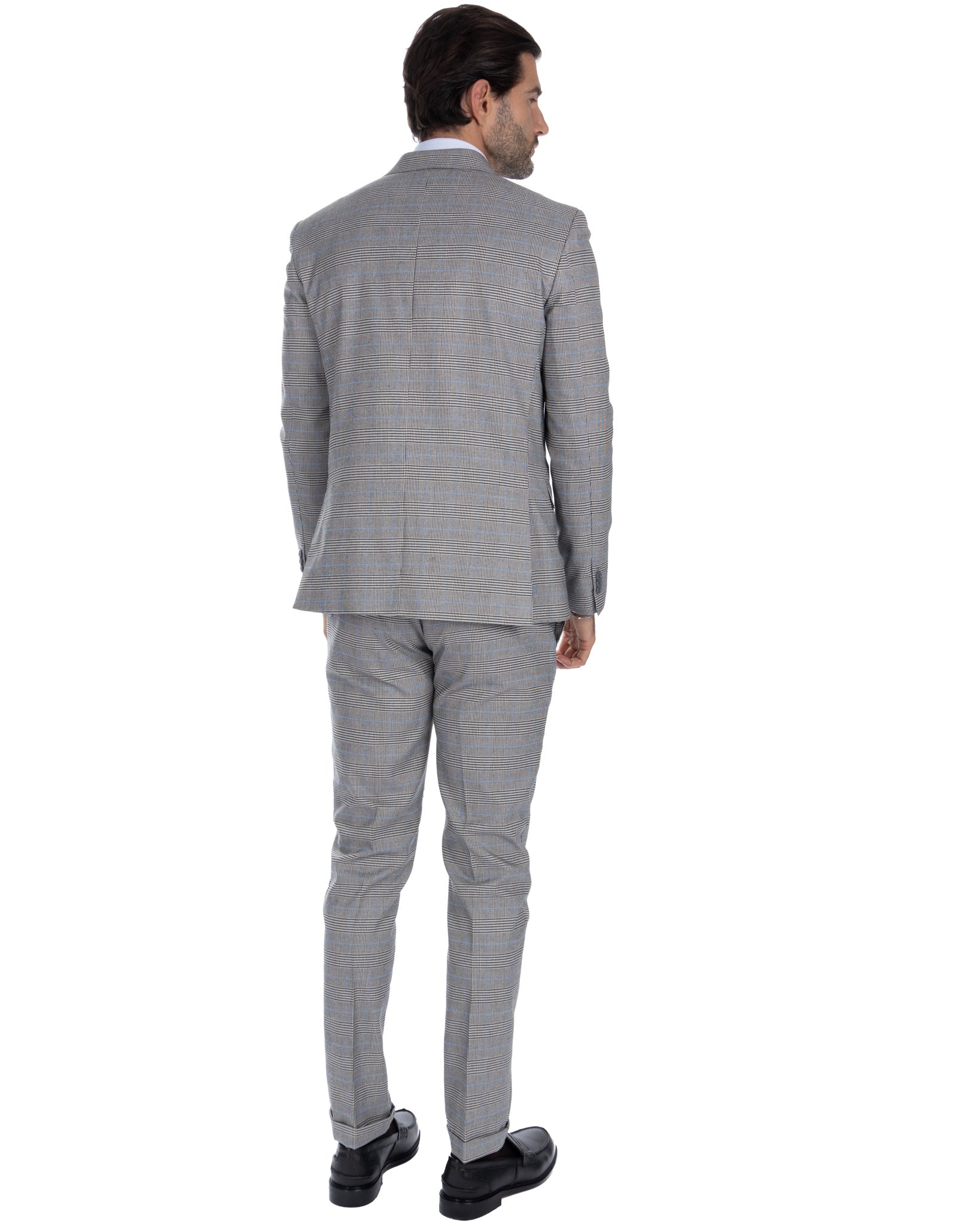 Cardiff - Grey Prince of Wales Single Breasted Suit