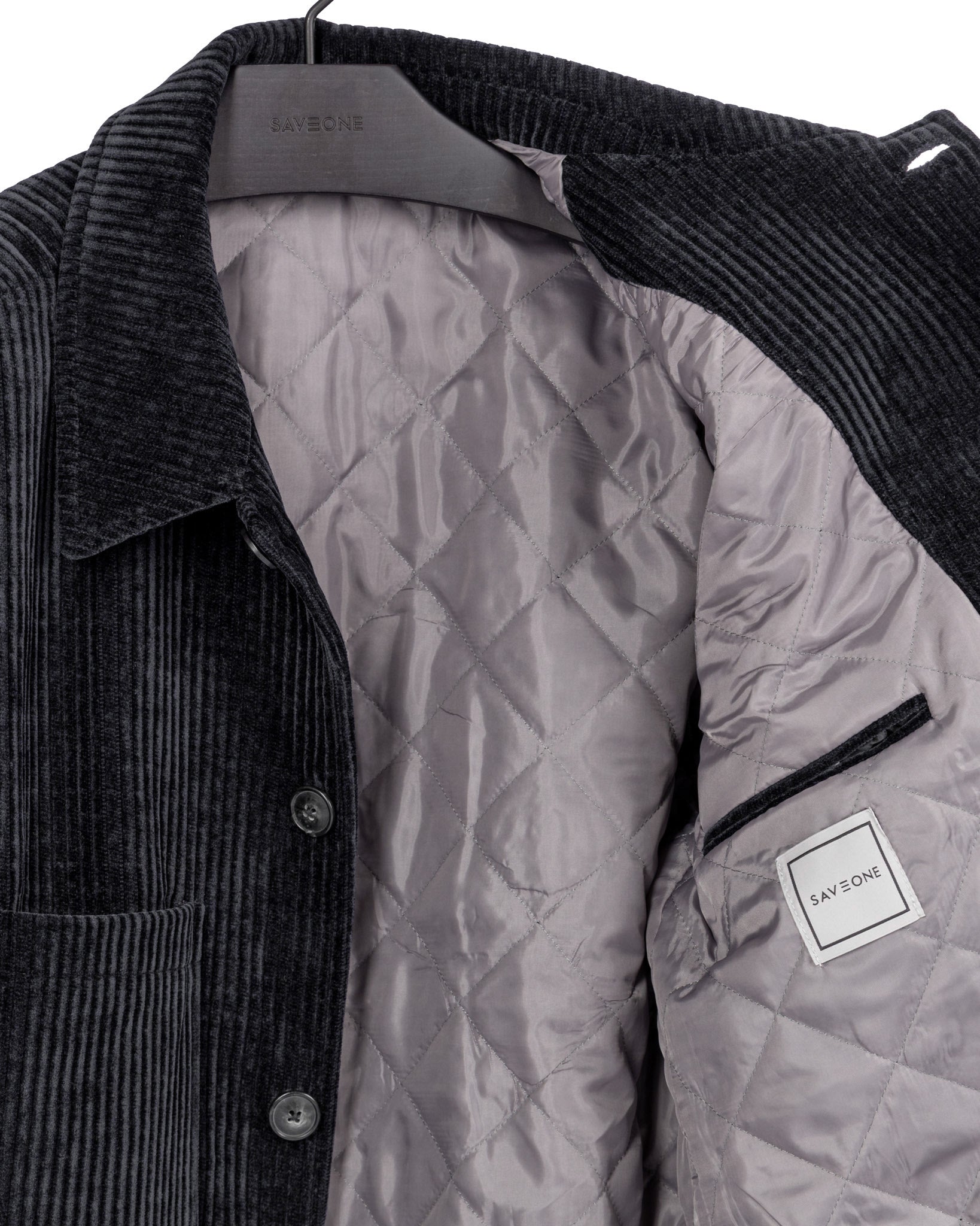 Veste oversize Jeremie en velours noir