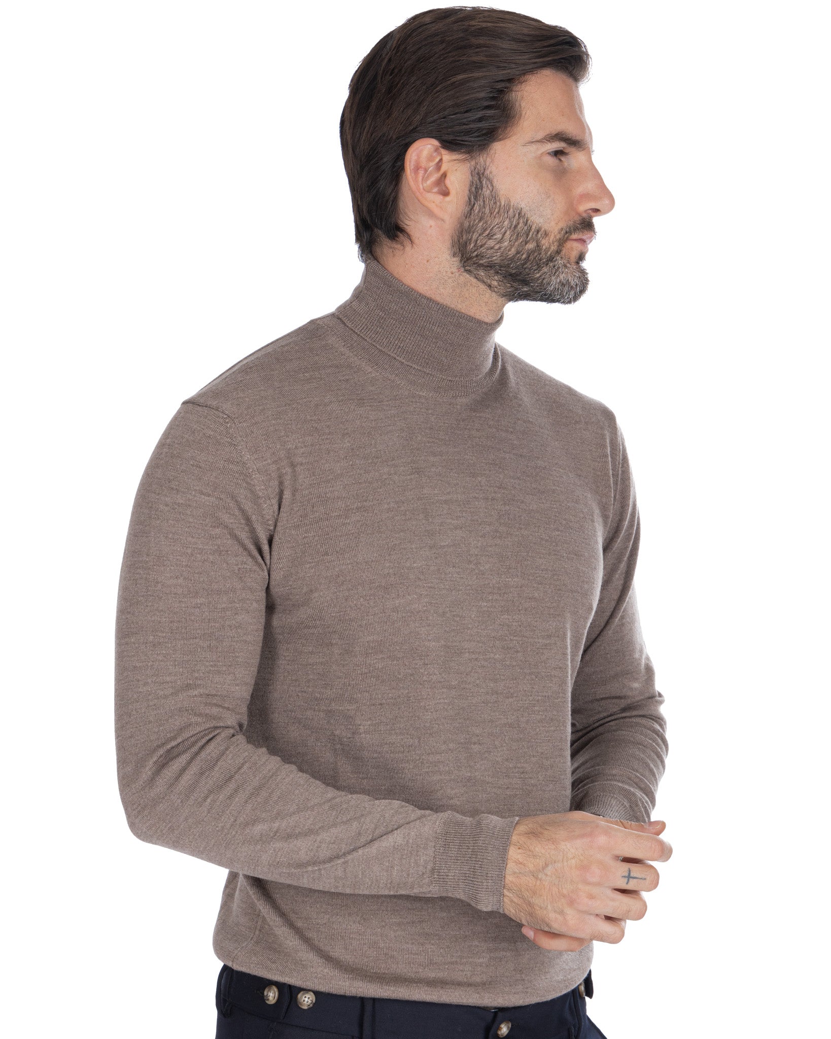Vietri - beige merino wool turtleneck