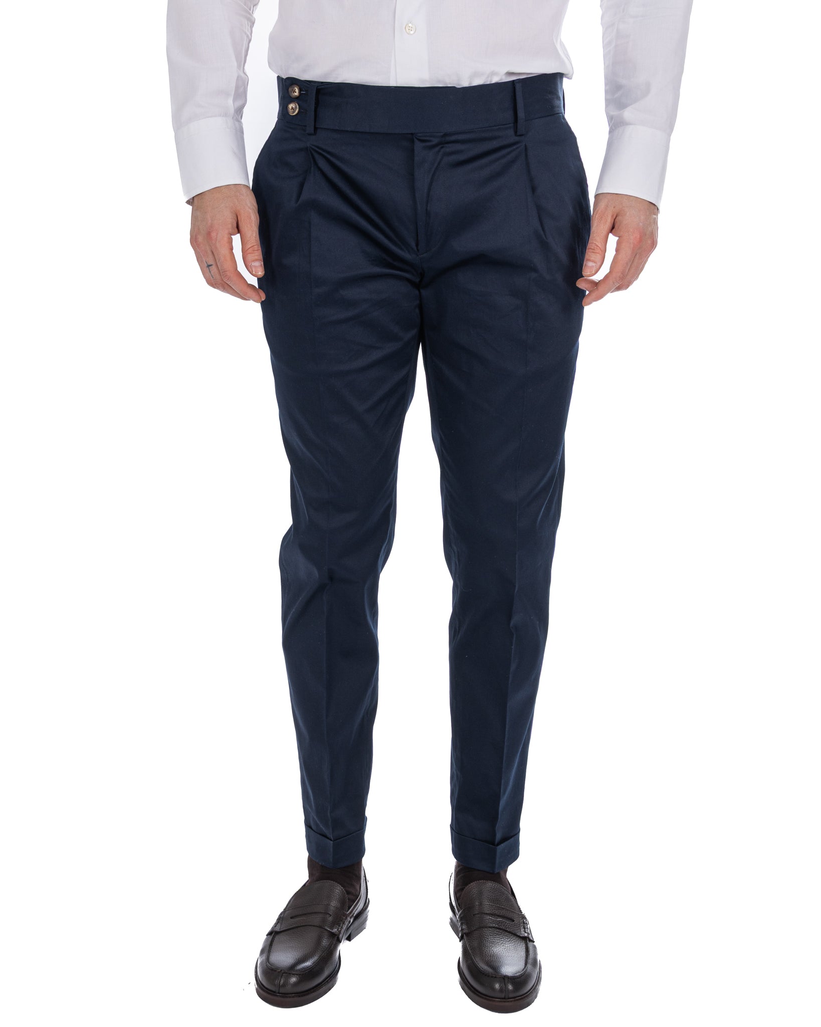 Marcel - blue cotton trousers