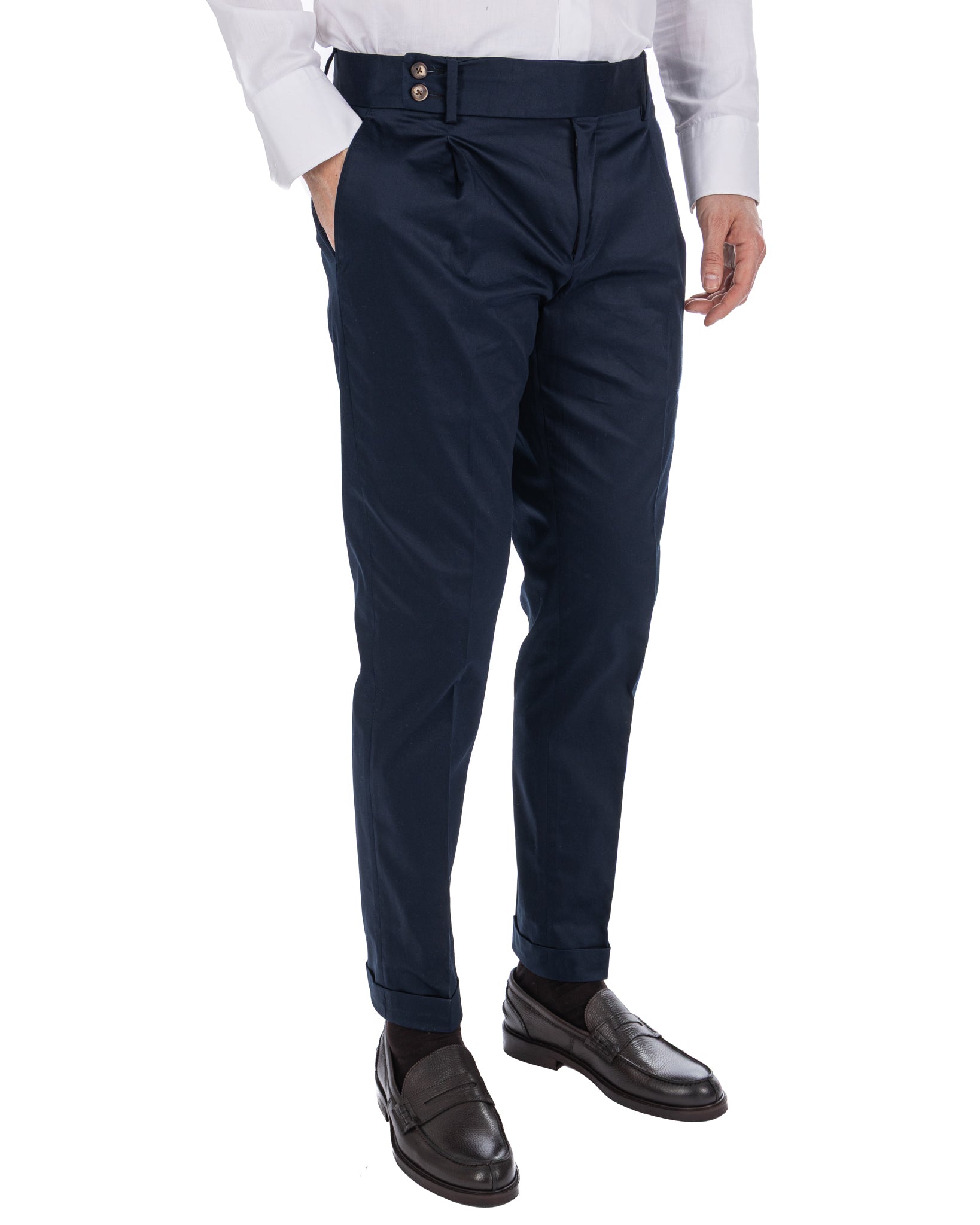 Marcel - blue cotton trousers