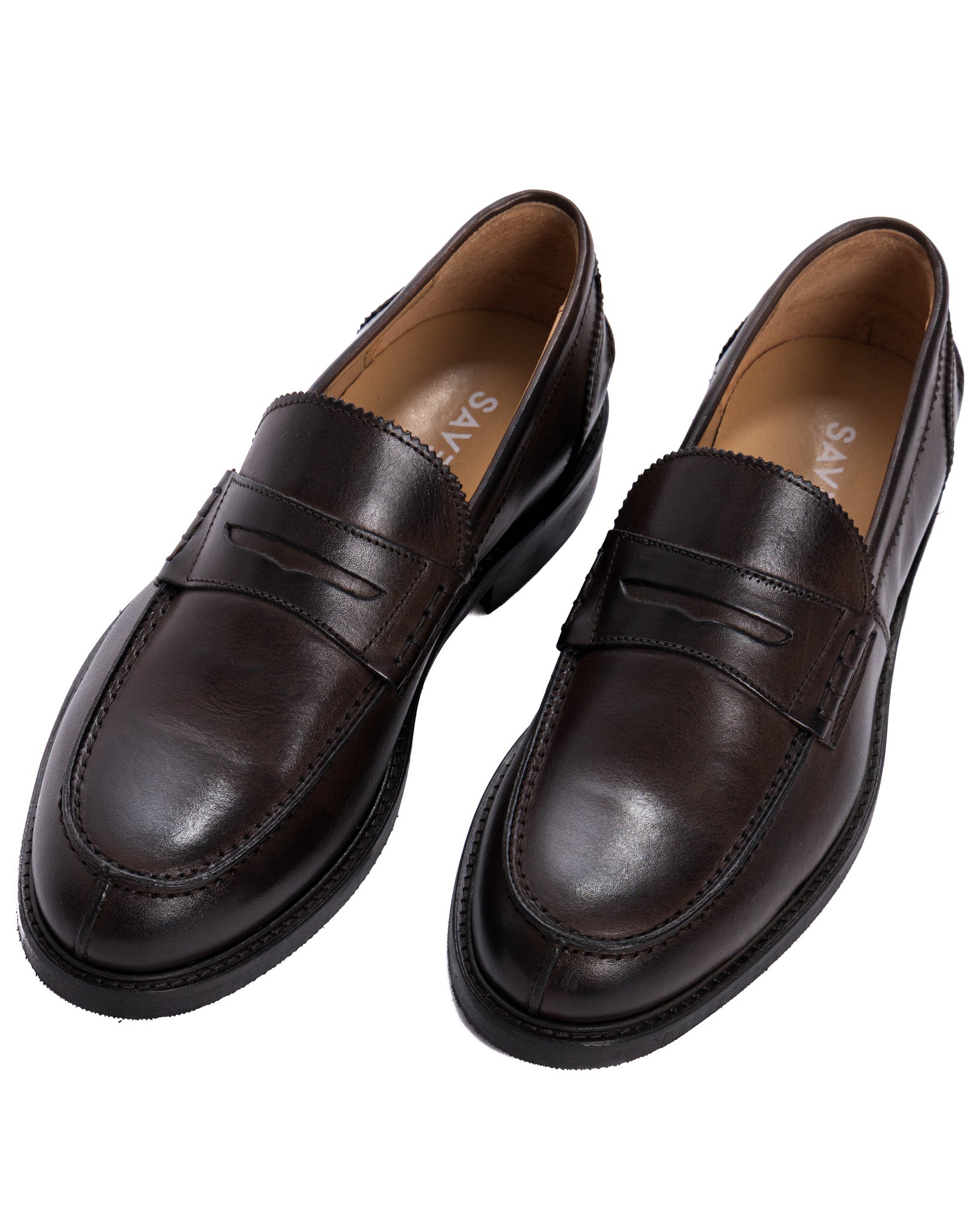 Joseph - collège en cuir marron foncé