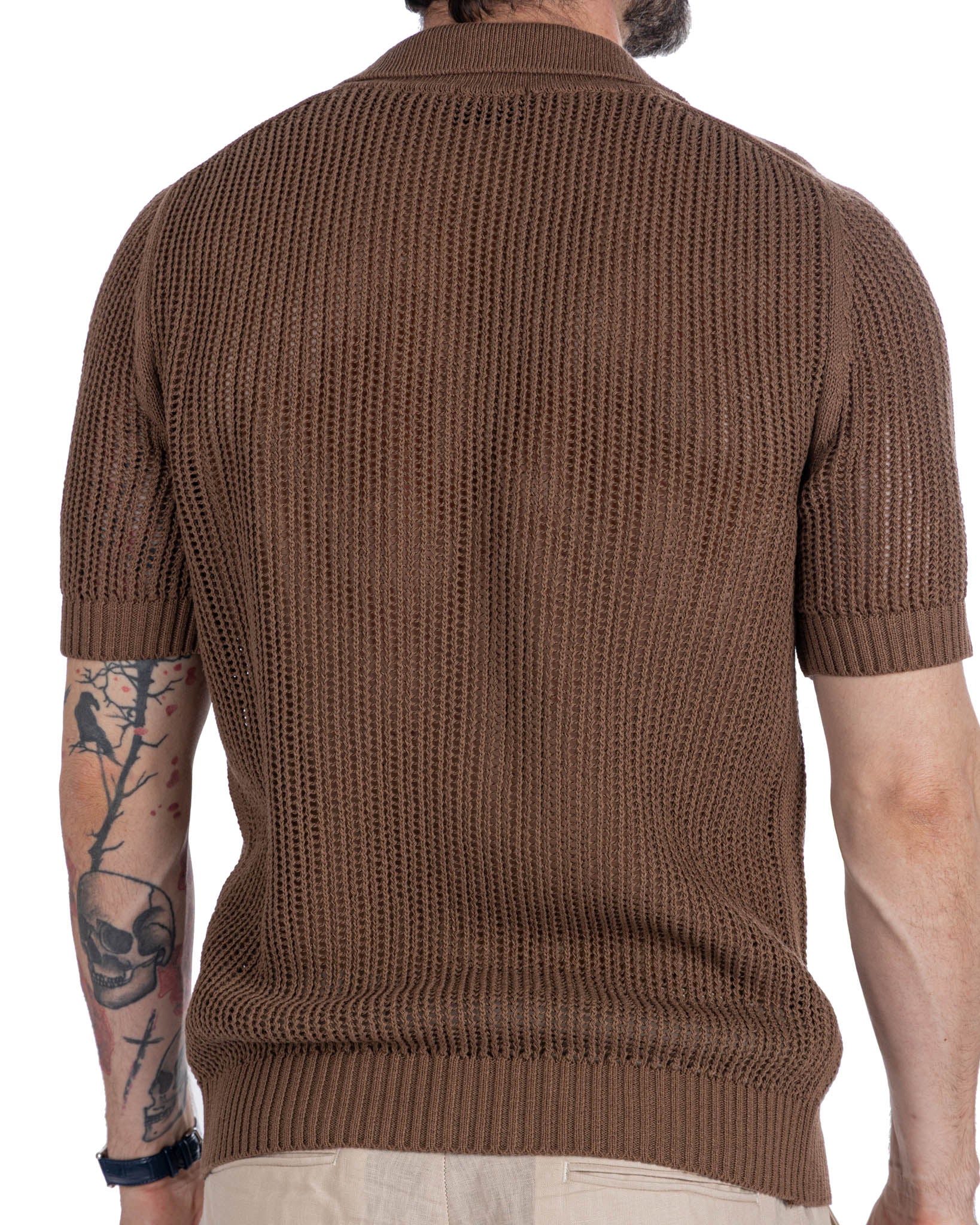 Culebrita - camicia traforata testa di moro