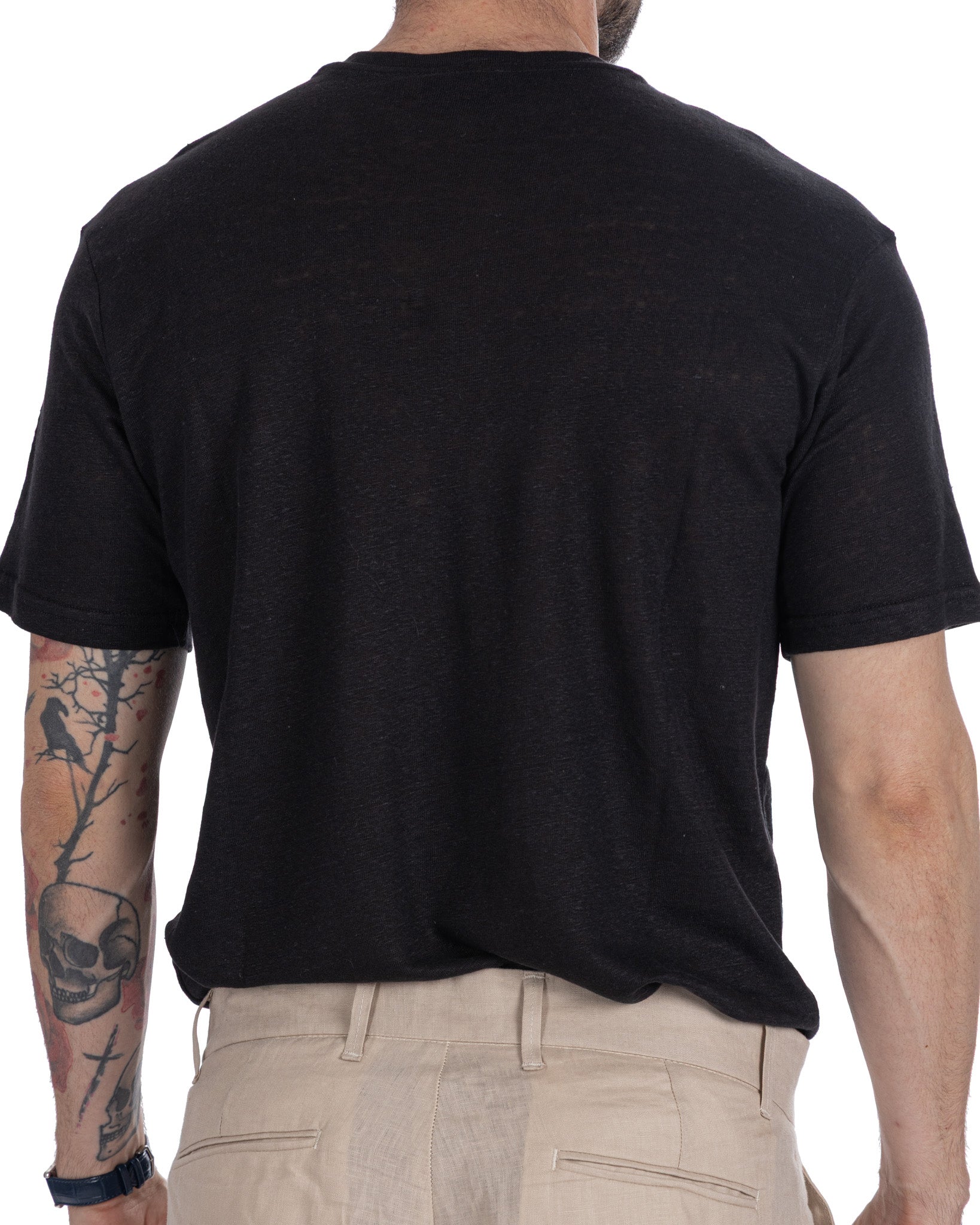 Felix - black linen oversized t-shirt