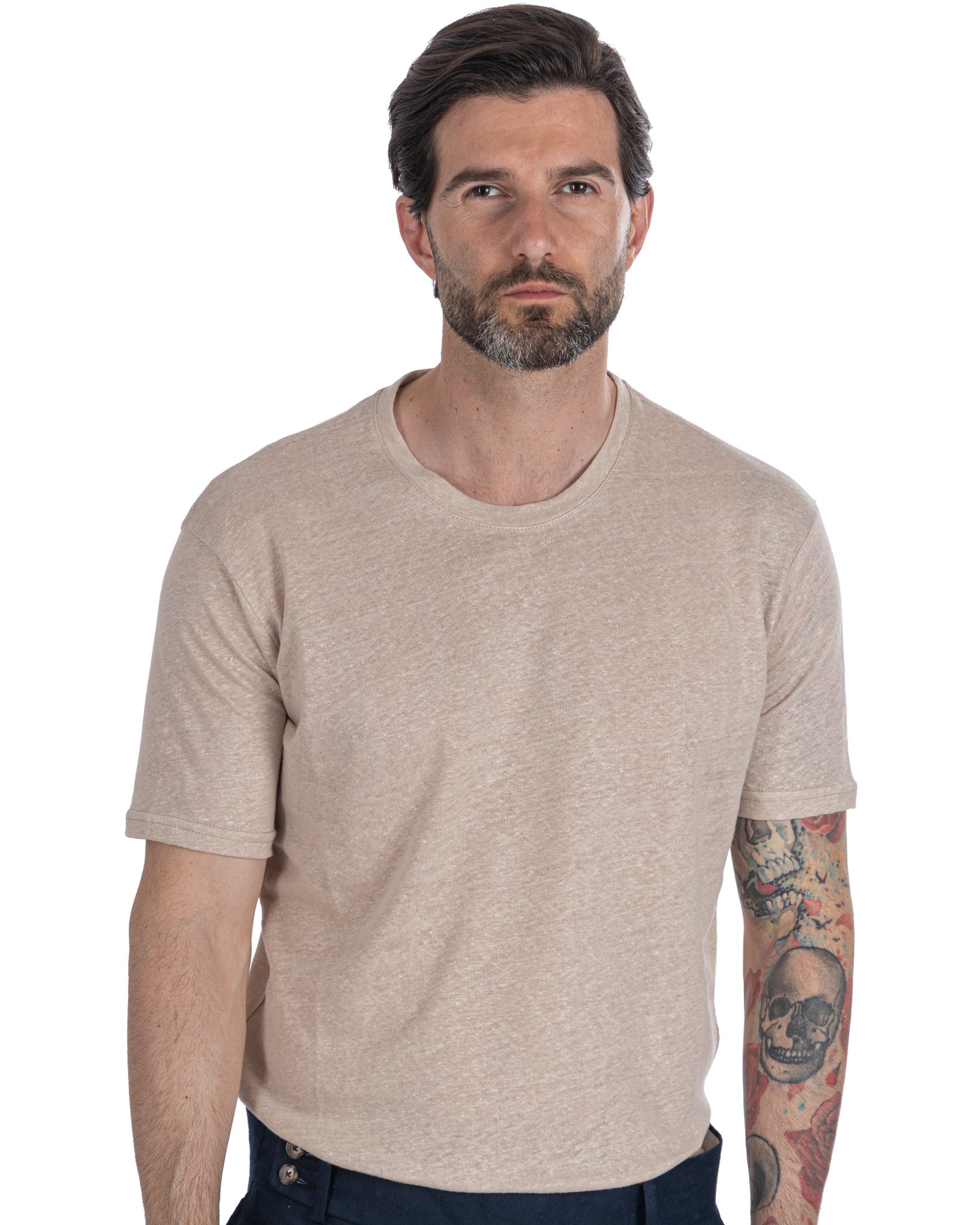 Felix - t-shirt en lin beige