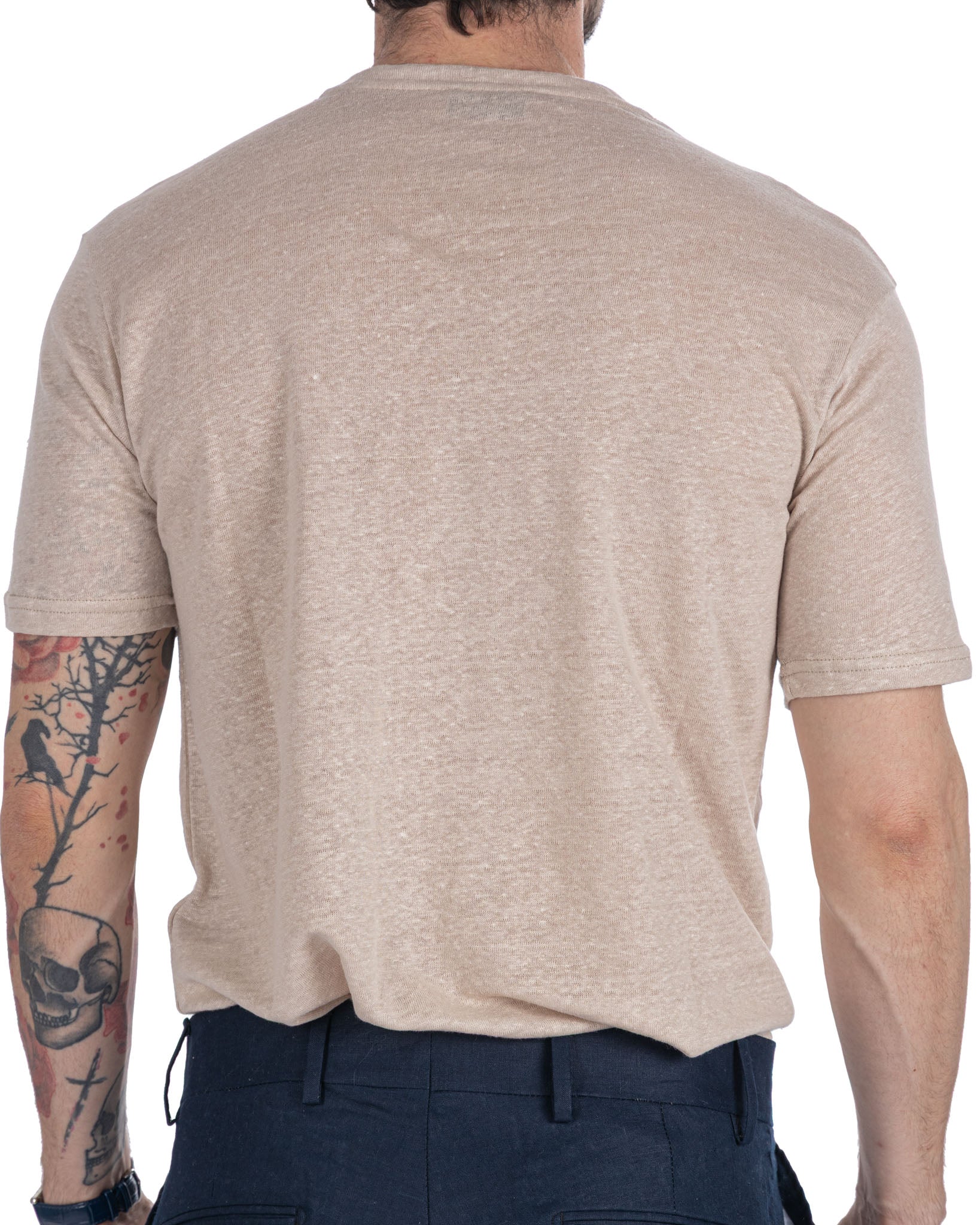 Felix - t-shirt en lin beige