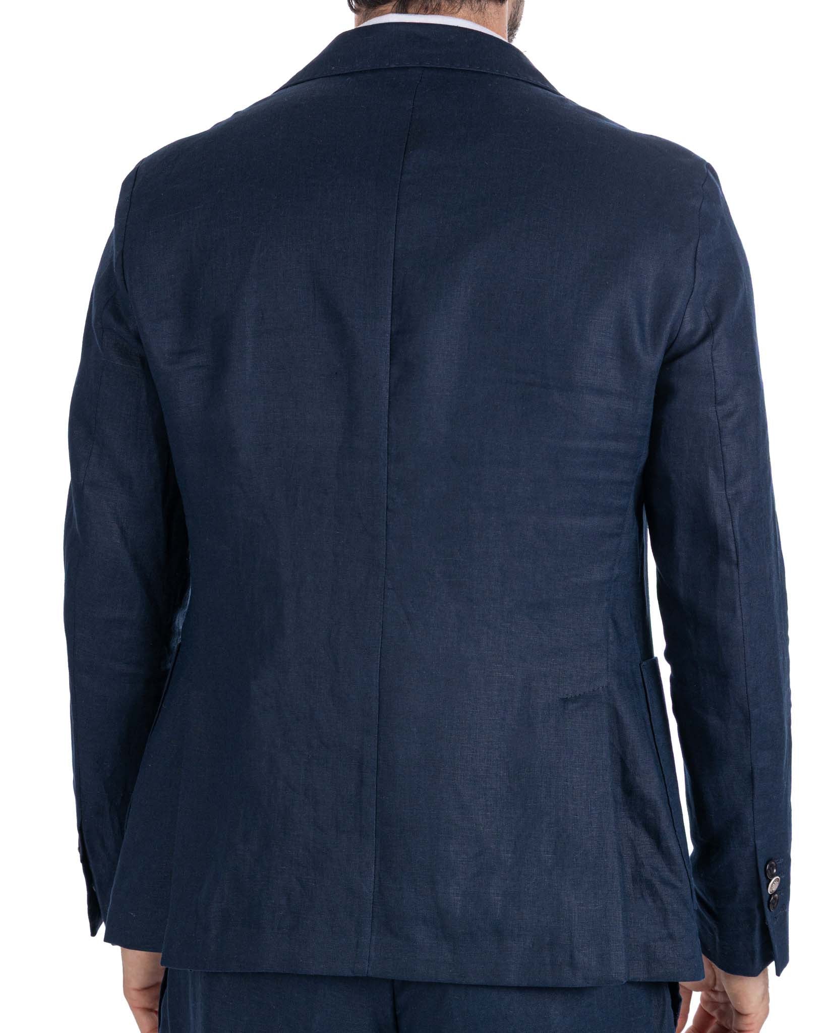 Bitonto - completo in lino blu
