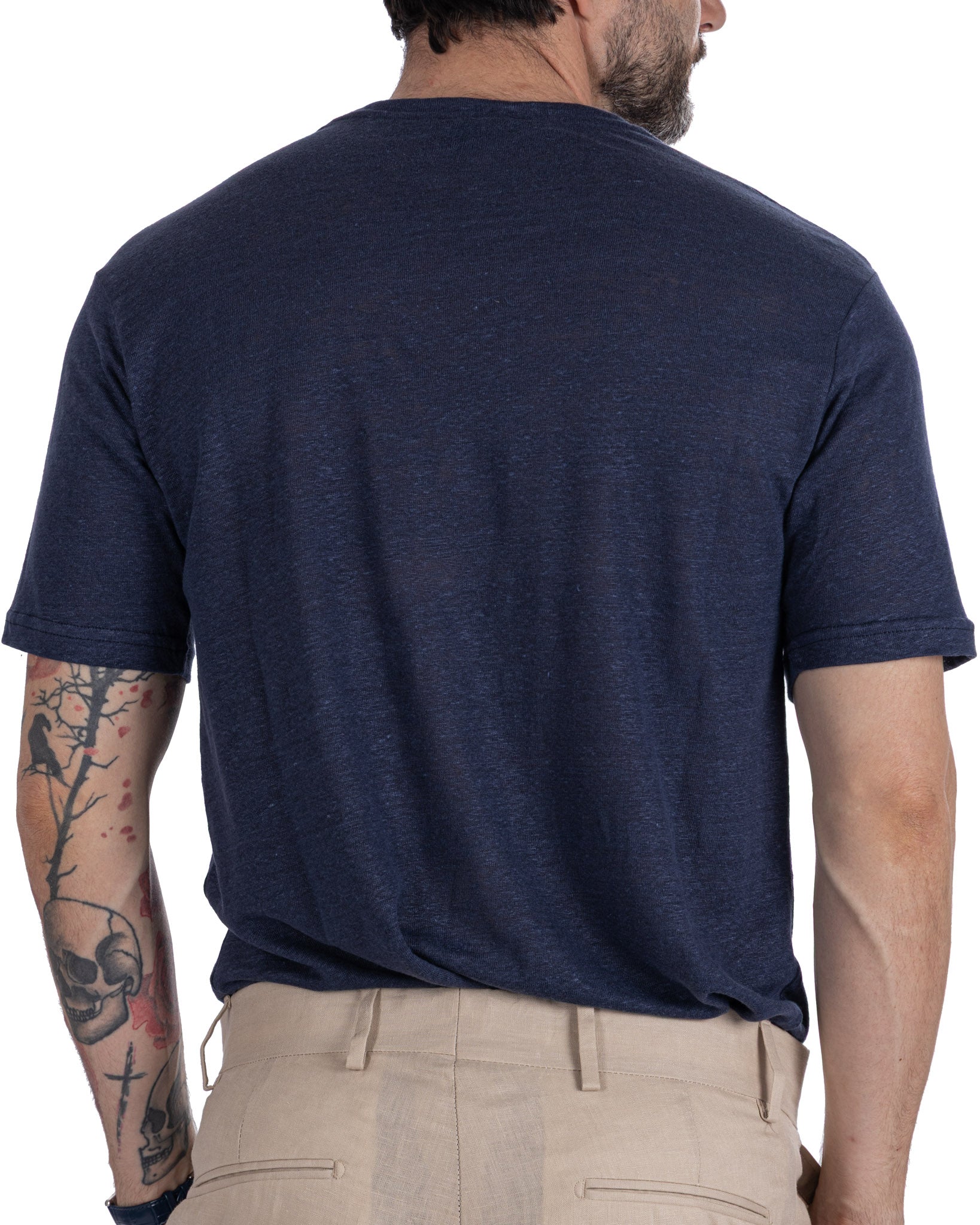 Felix - oversized blue linen t-shirt