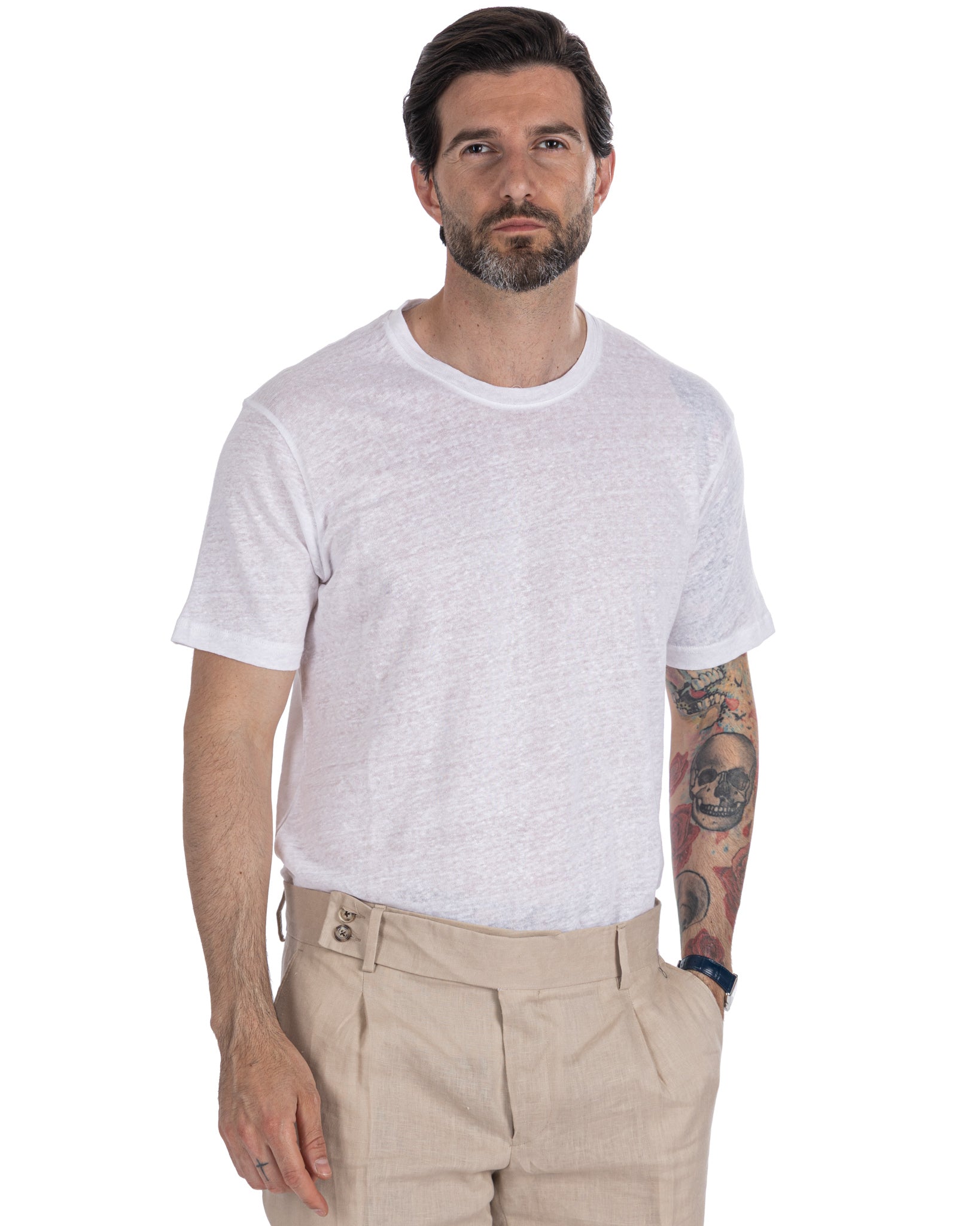 Felix - t-shirt en lin blanc