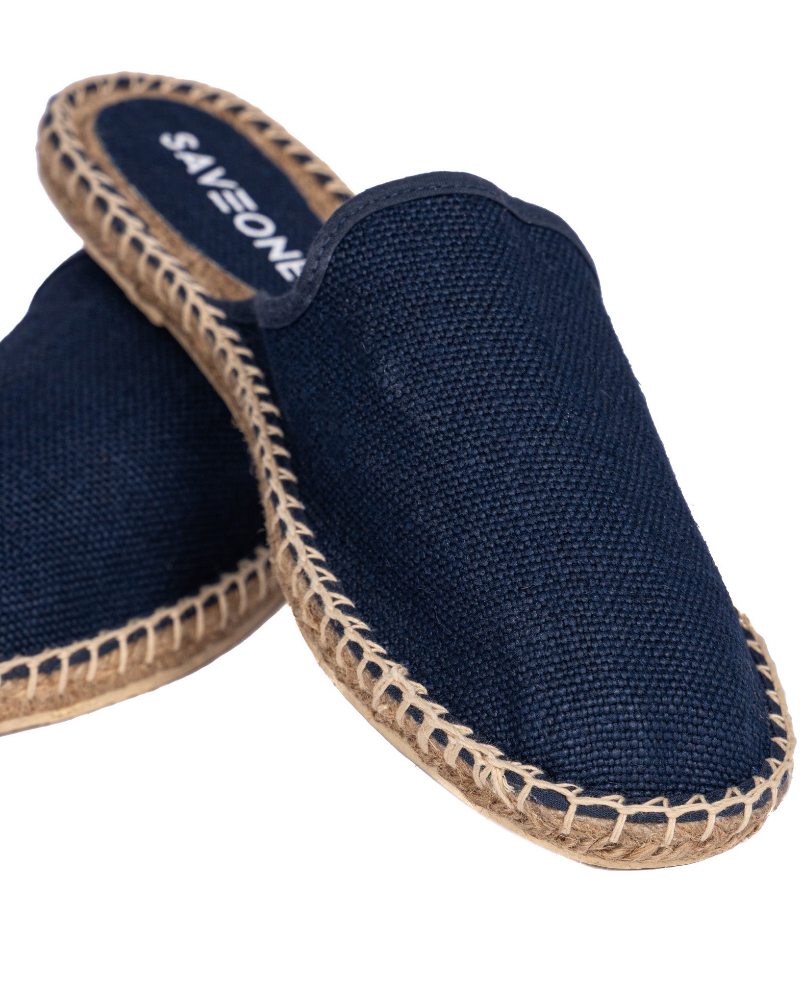 Portofino - dark blue espadrilles mules