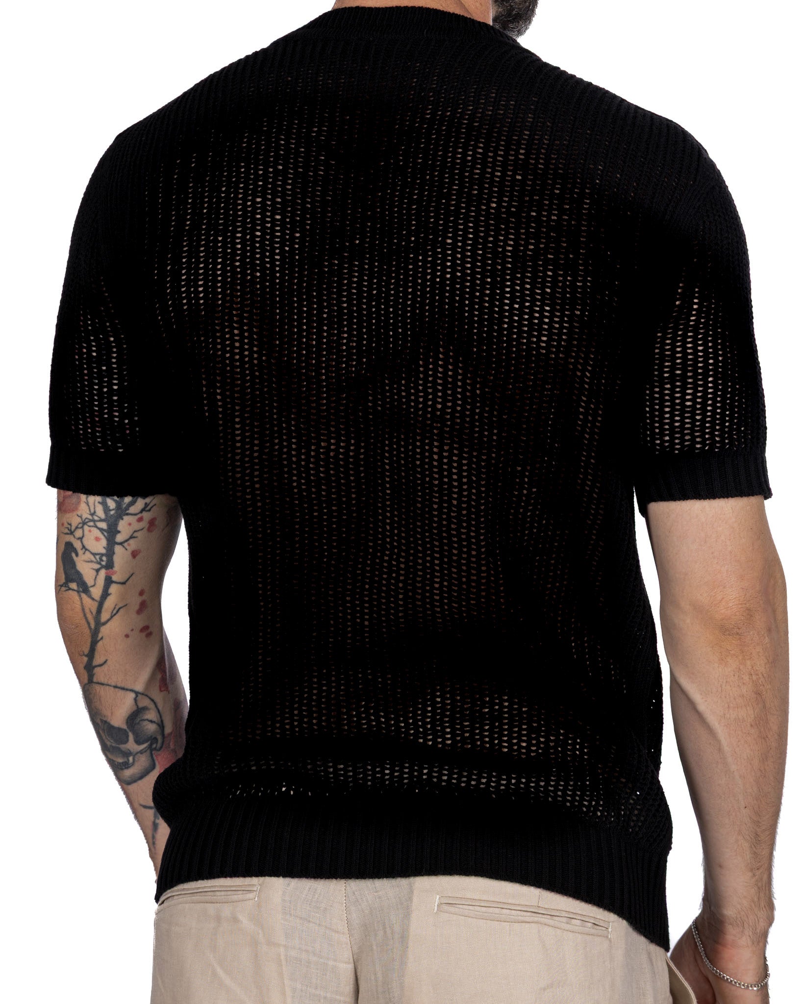 Grigor - black perforated oversized t-shirt