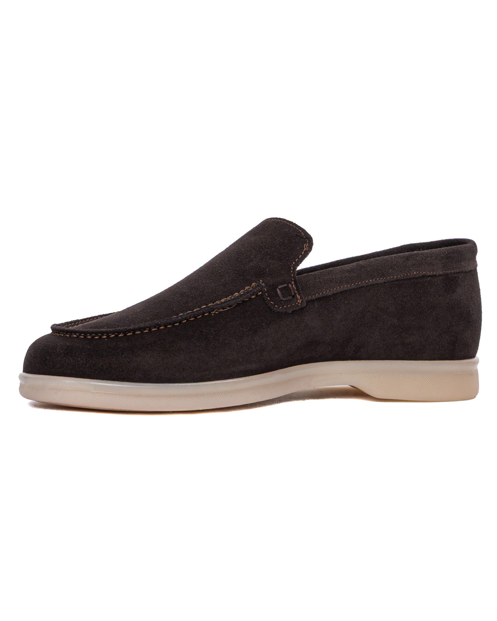 Valeri - mocassin en daim marron foncé