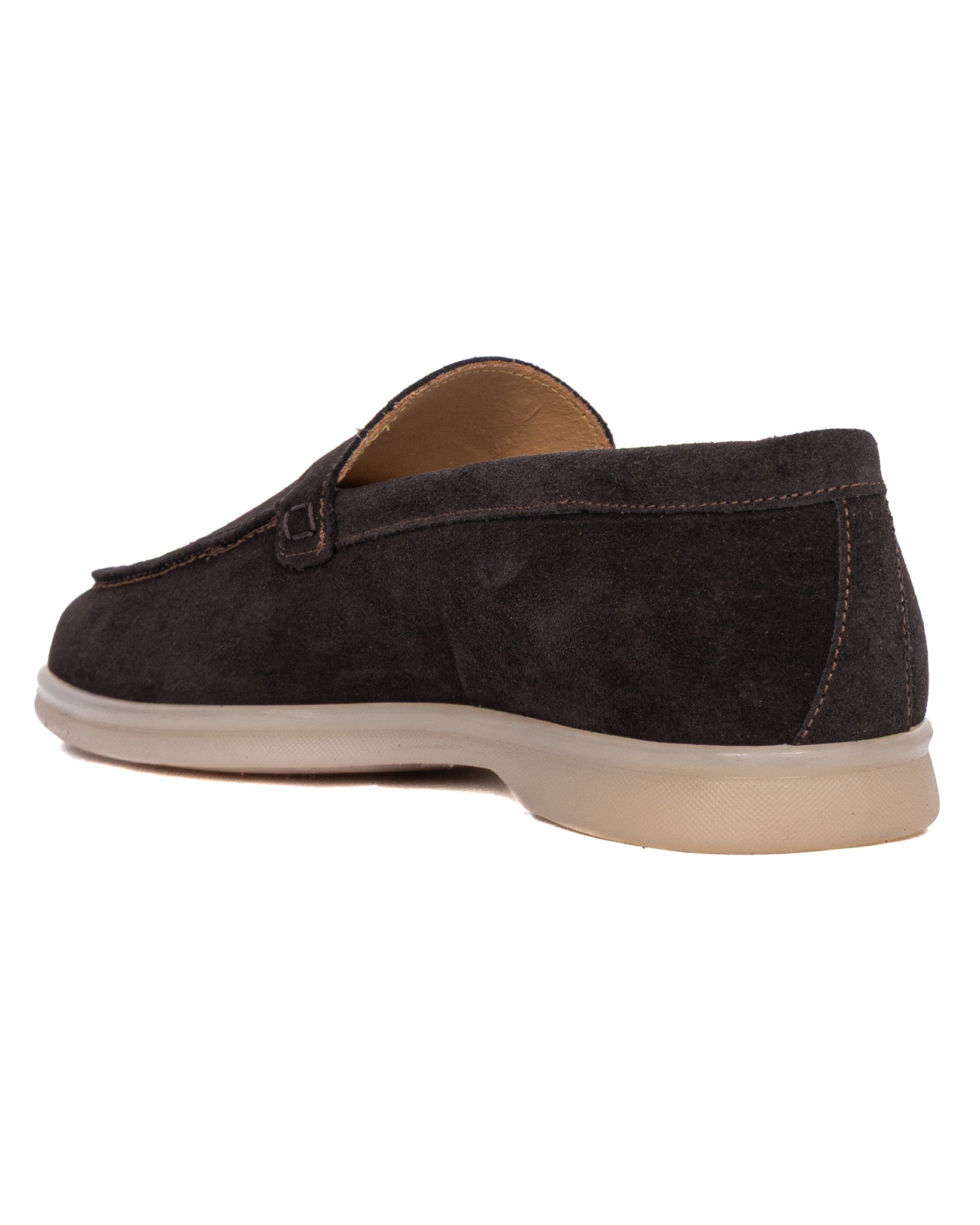 Valeri - mocassin en daim marron foncé