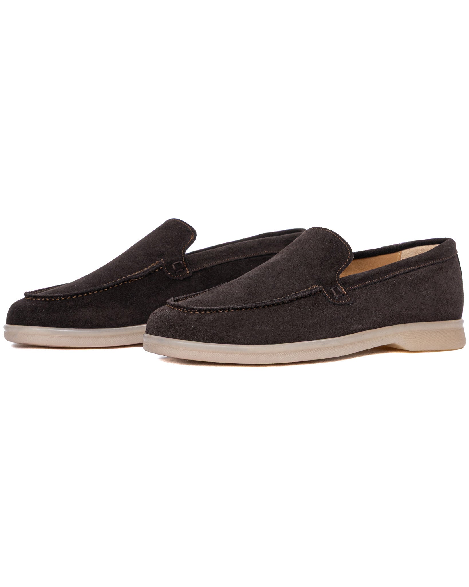 Valeri - mocassin en daim marron foncé
