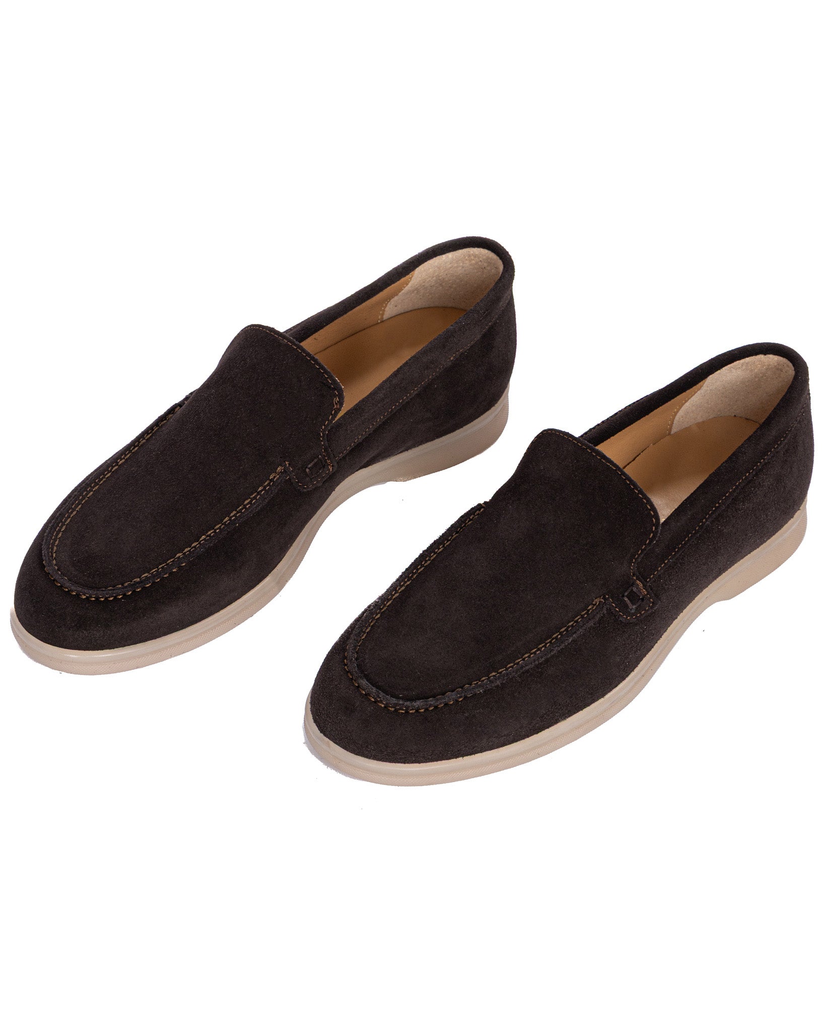 Valeri - mocassin en daim marron foncé