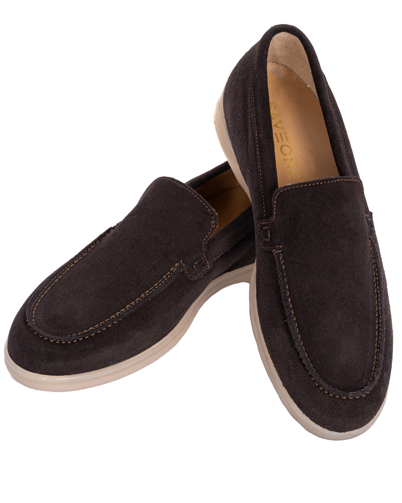 Valeri - mocassin en daim marron foncé
