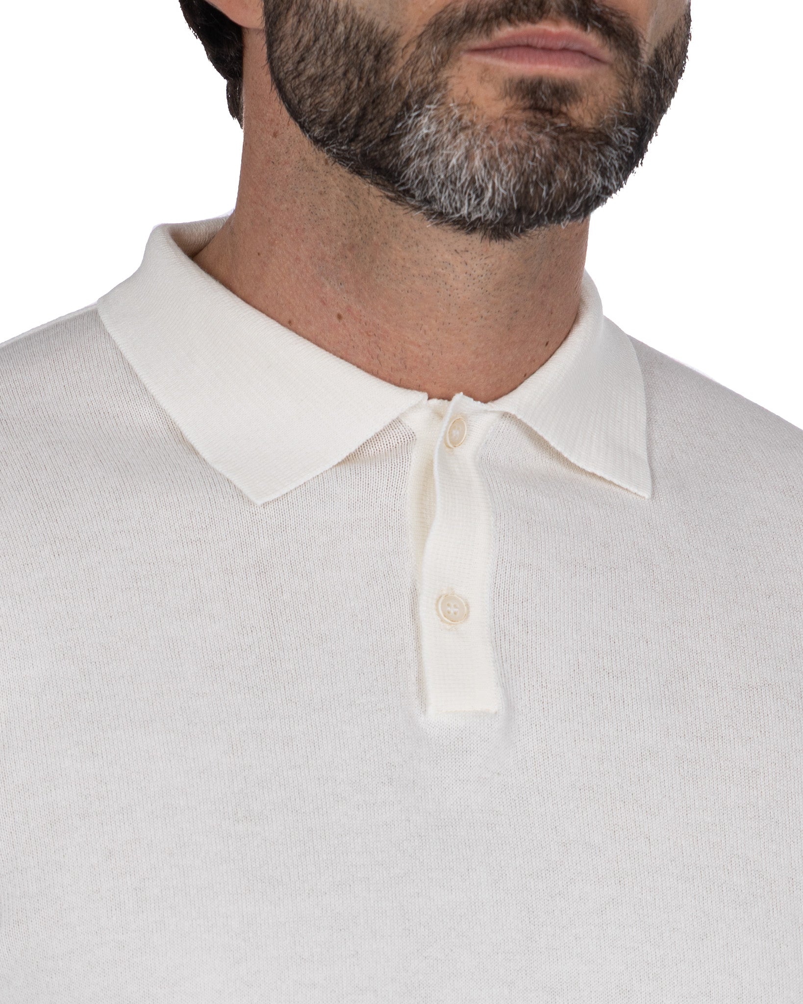 Andrey white cotton polo