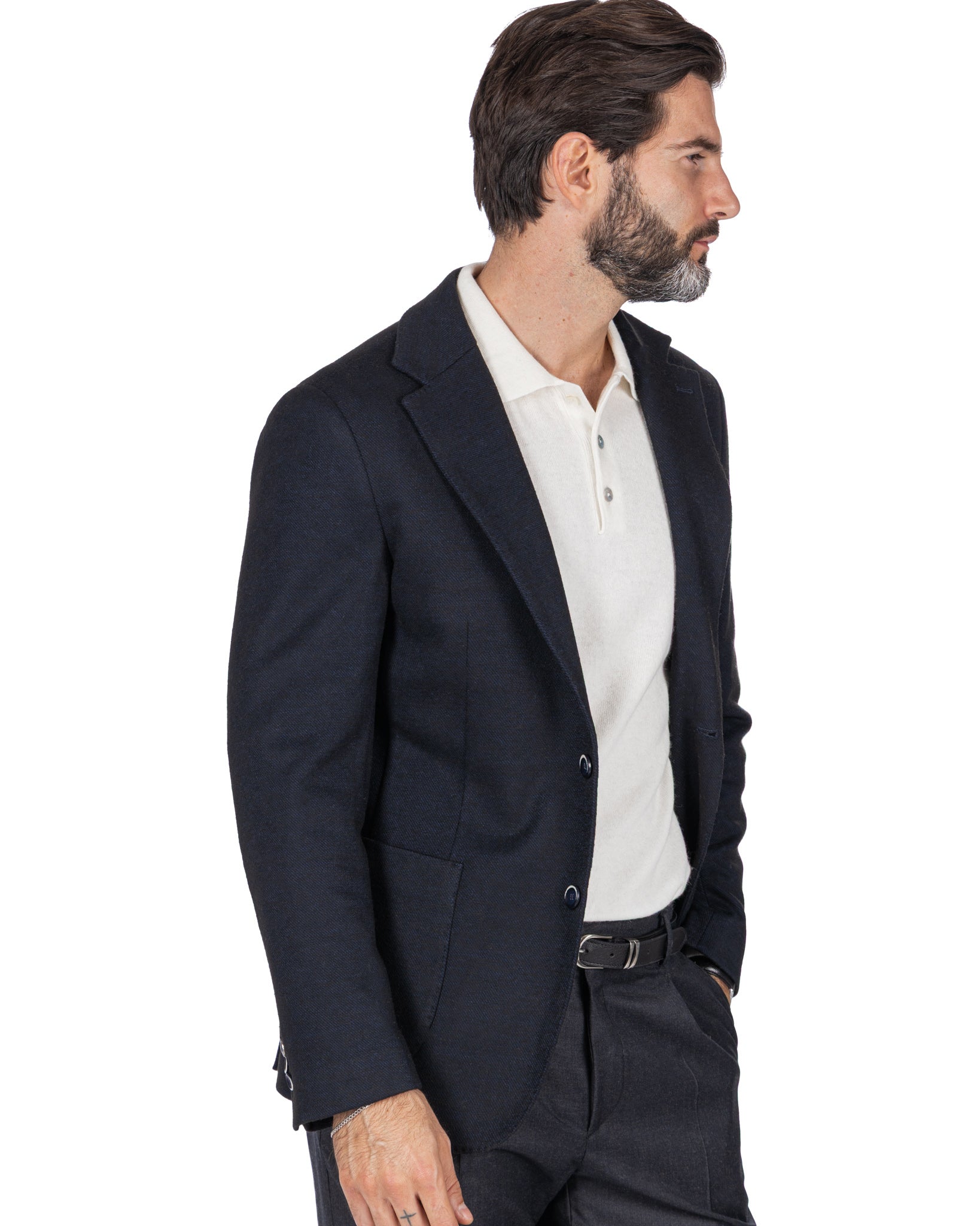 Giacca Ayrton in saglia blu