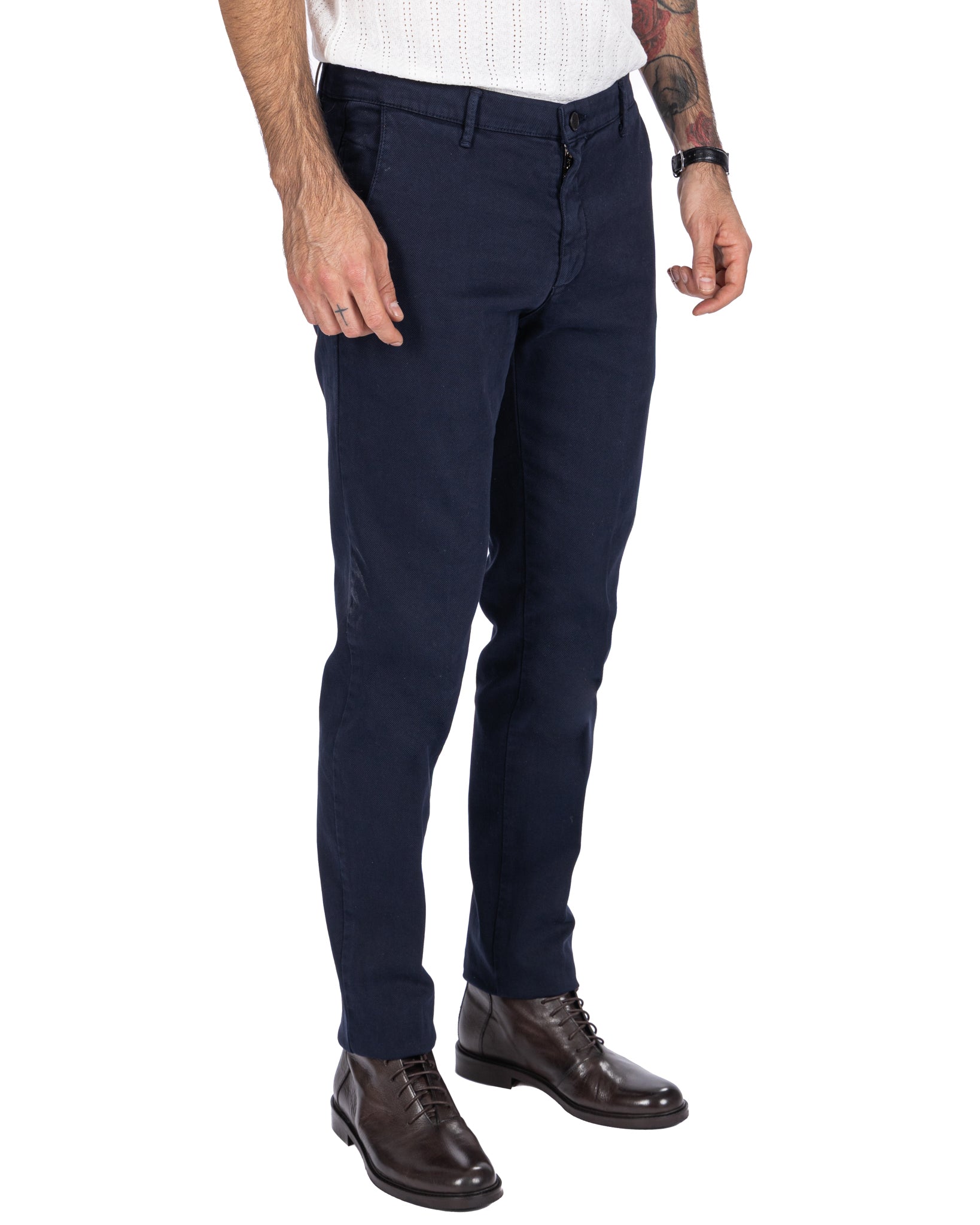Pantalone Jack in cotone armaturato blu