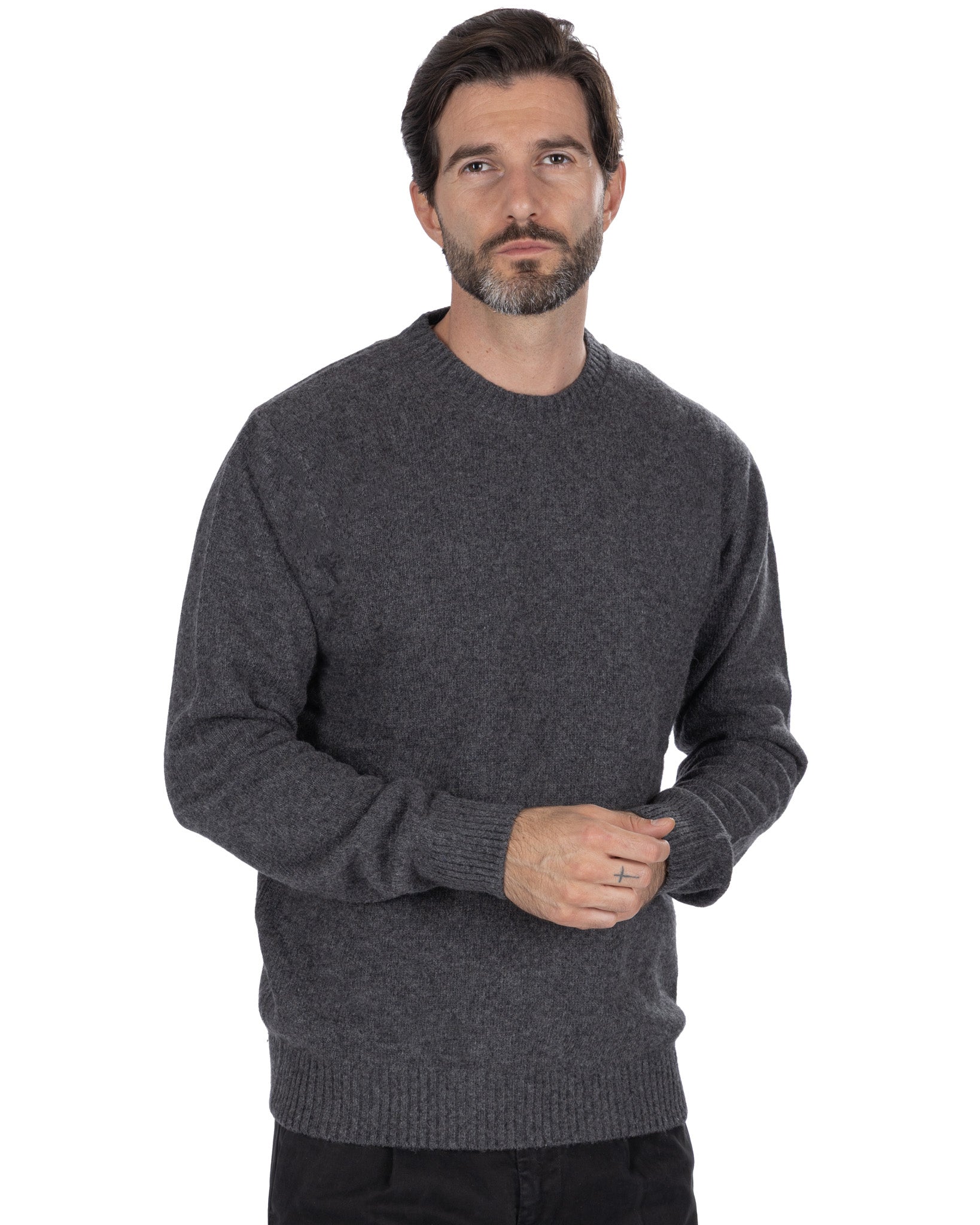 Etna crewneck in grey wool blend