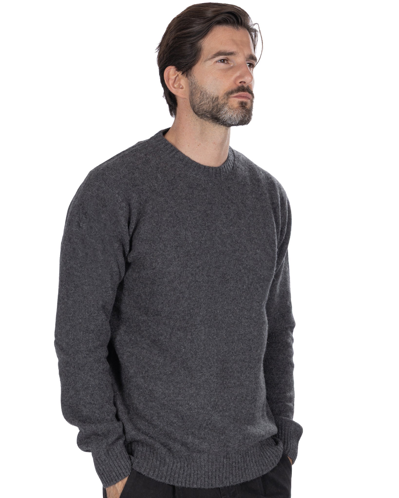 Etna crewneck in grey wool blend