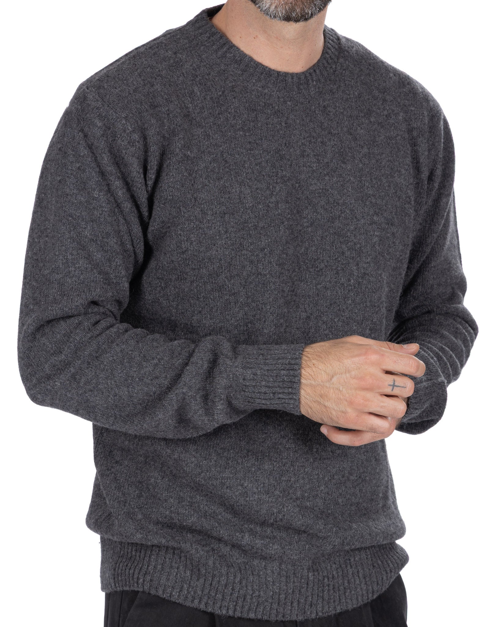 Etna crewneck in grey wool blend