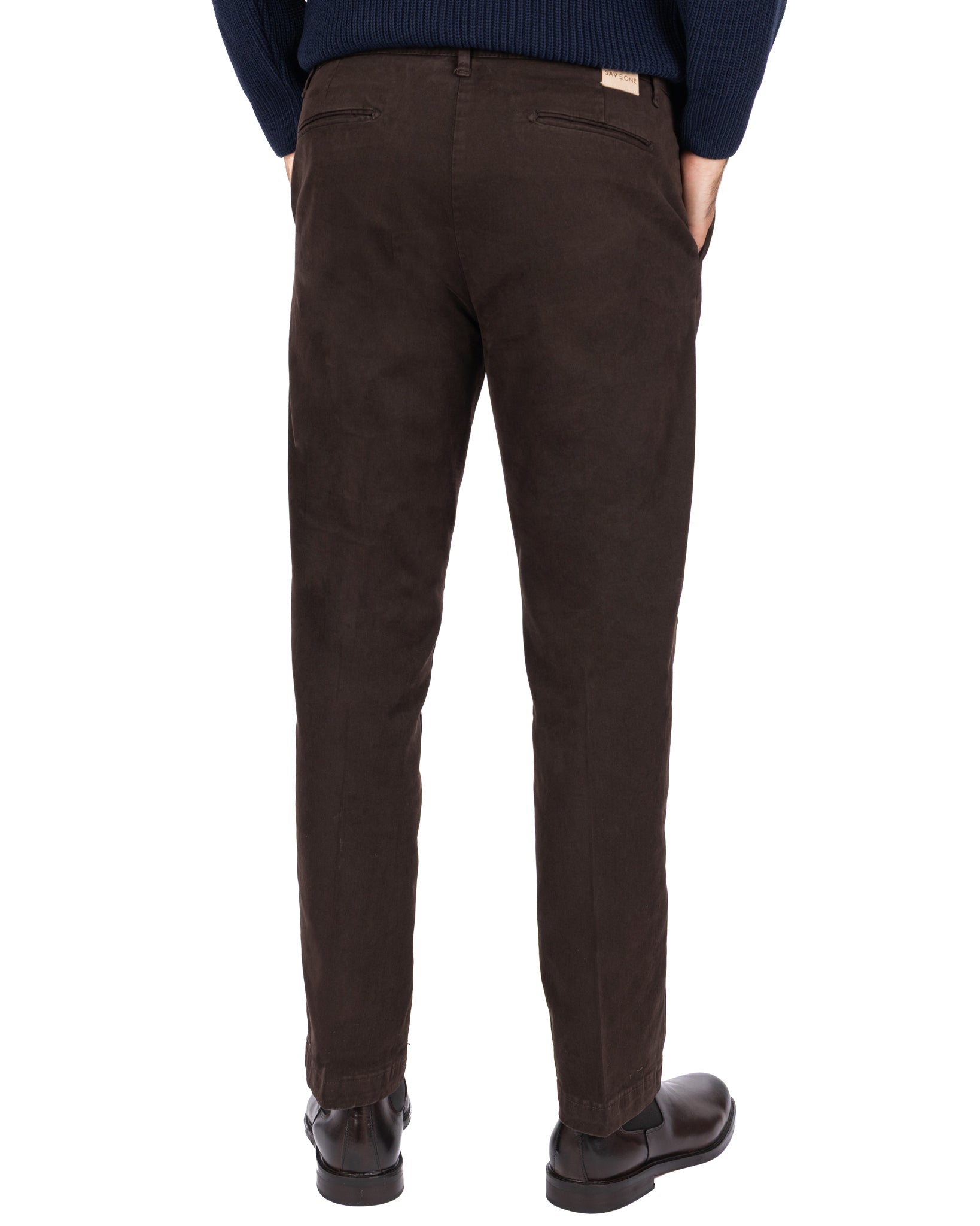 Sean trousers in dark brown cotton