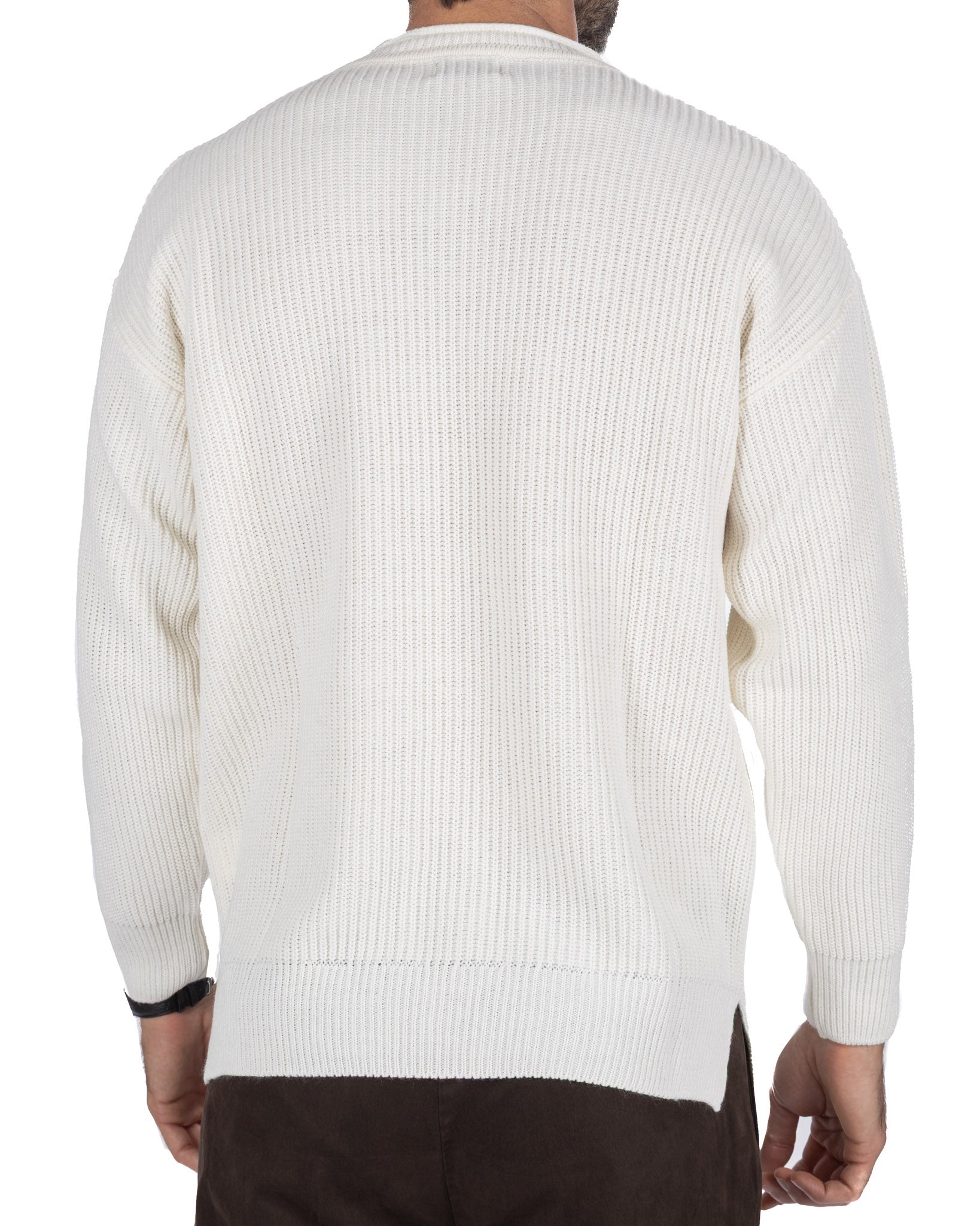Sven cream ribbed crewneck