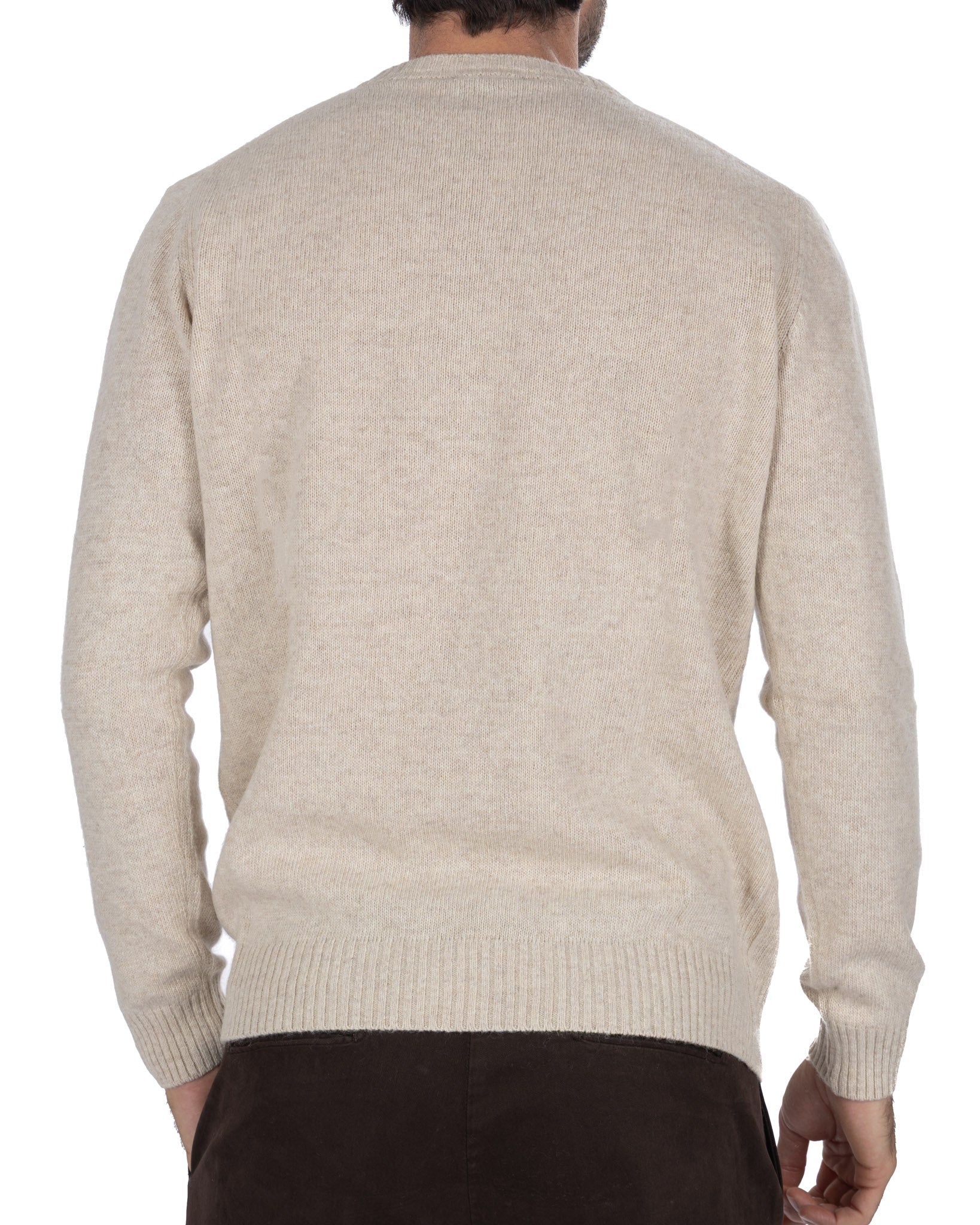 Etna crewneck in sand wool blend