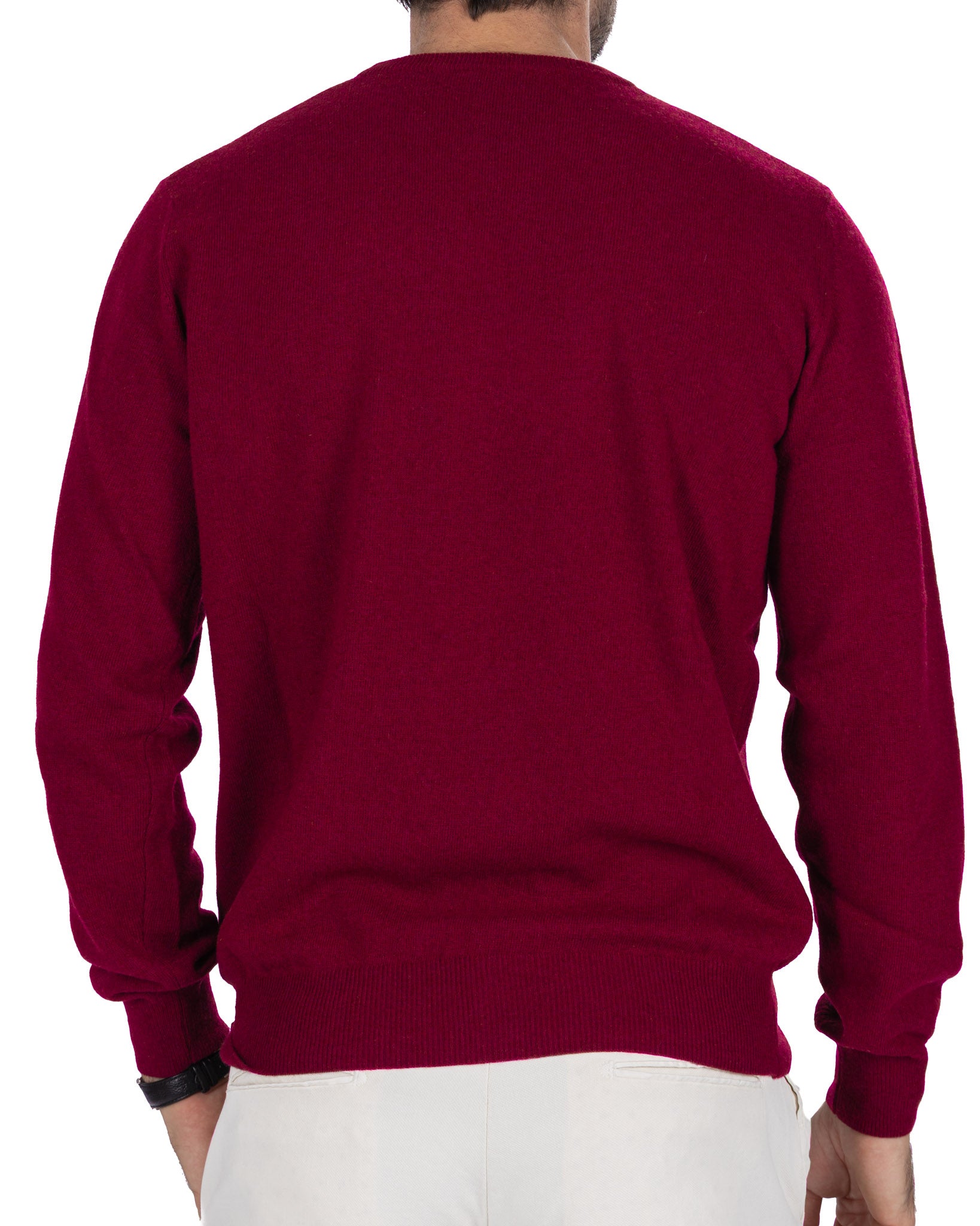 Dustin Crewneck in Burgundy Cashmere Blend