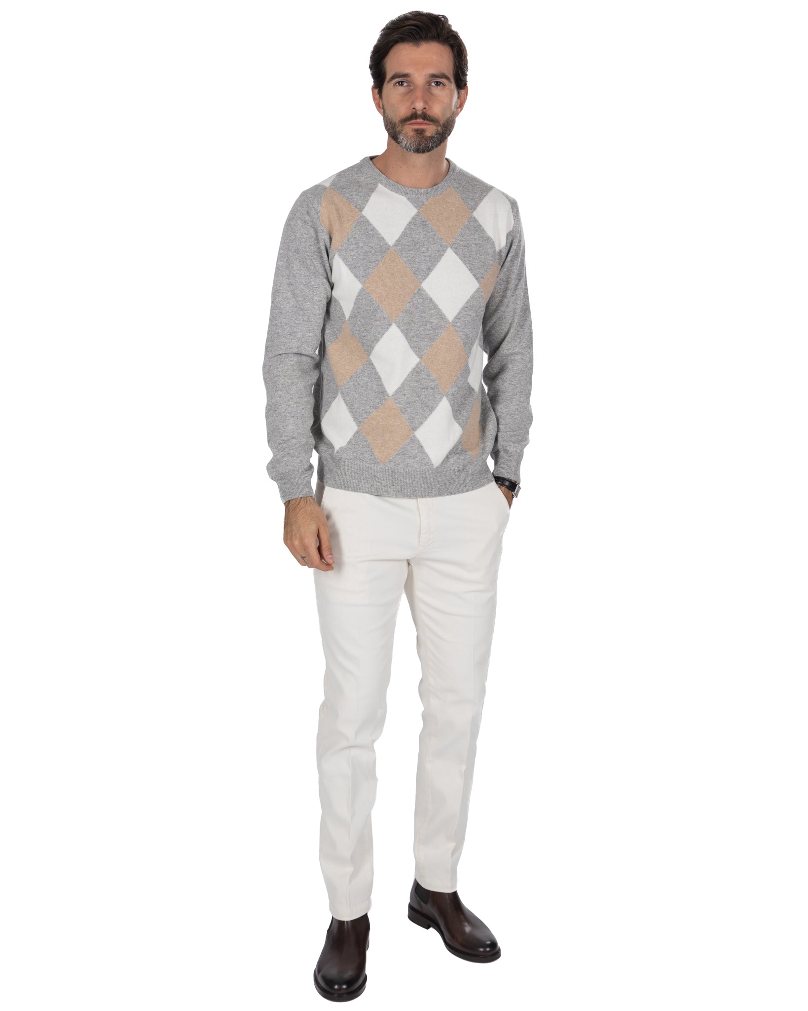 Pantalone Jack armaturato panna