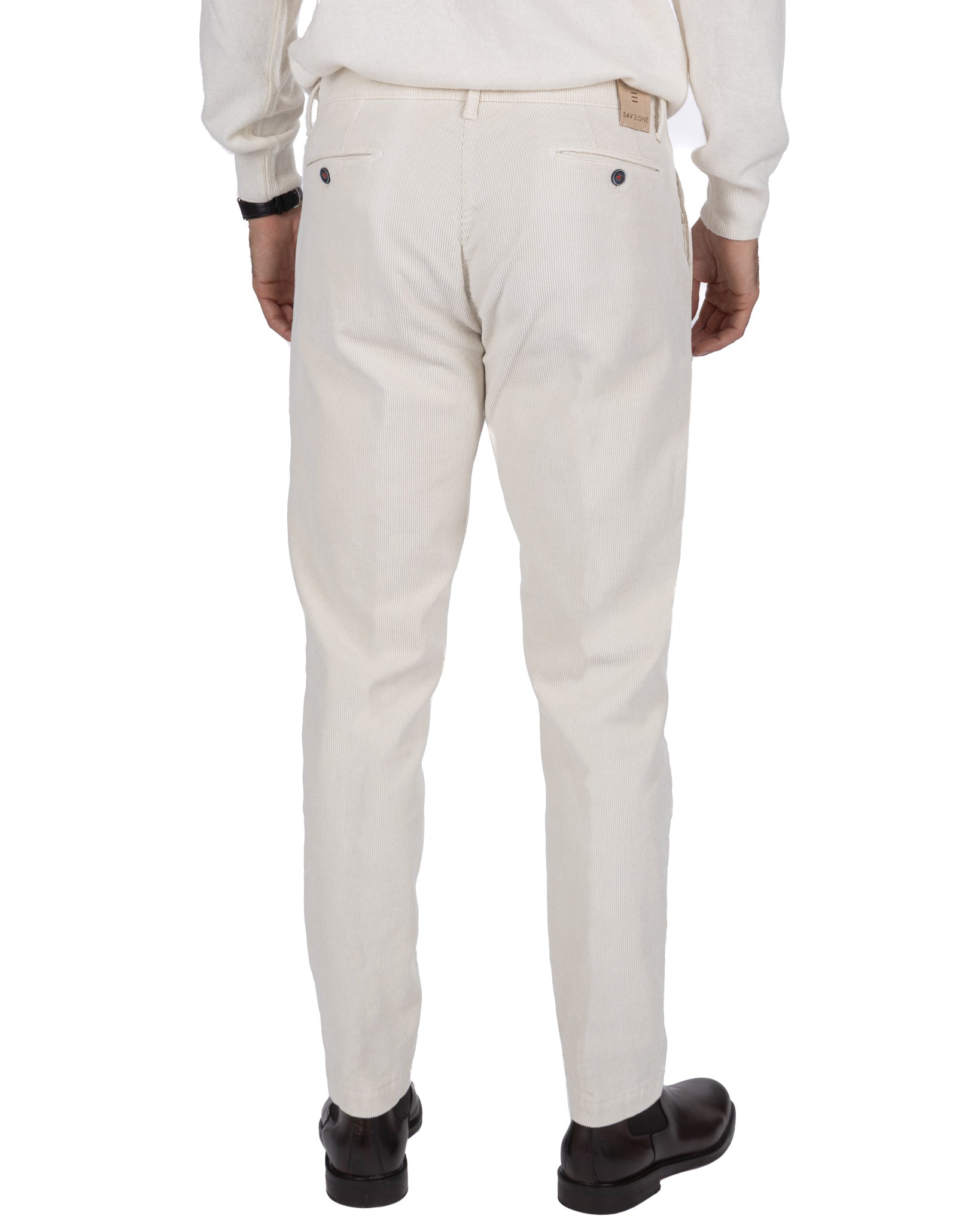 Pantalon Harlan en velours crème