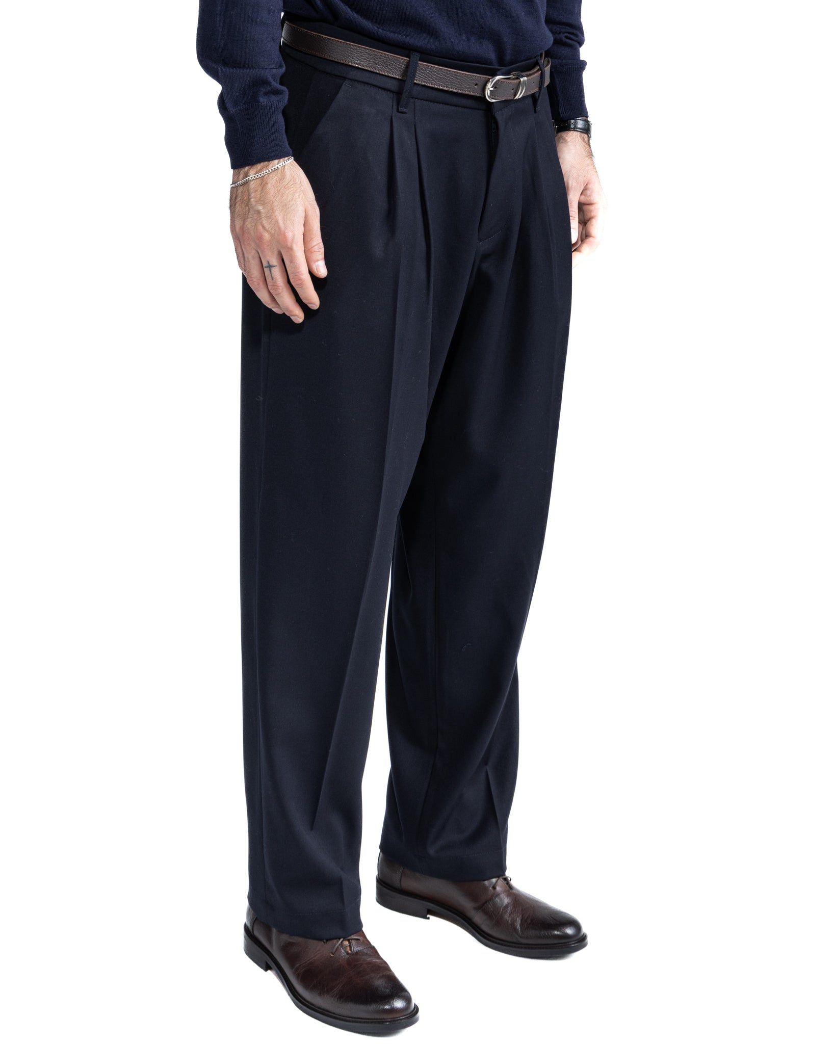 Pantalone largo Kevin blu
