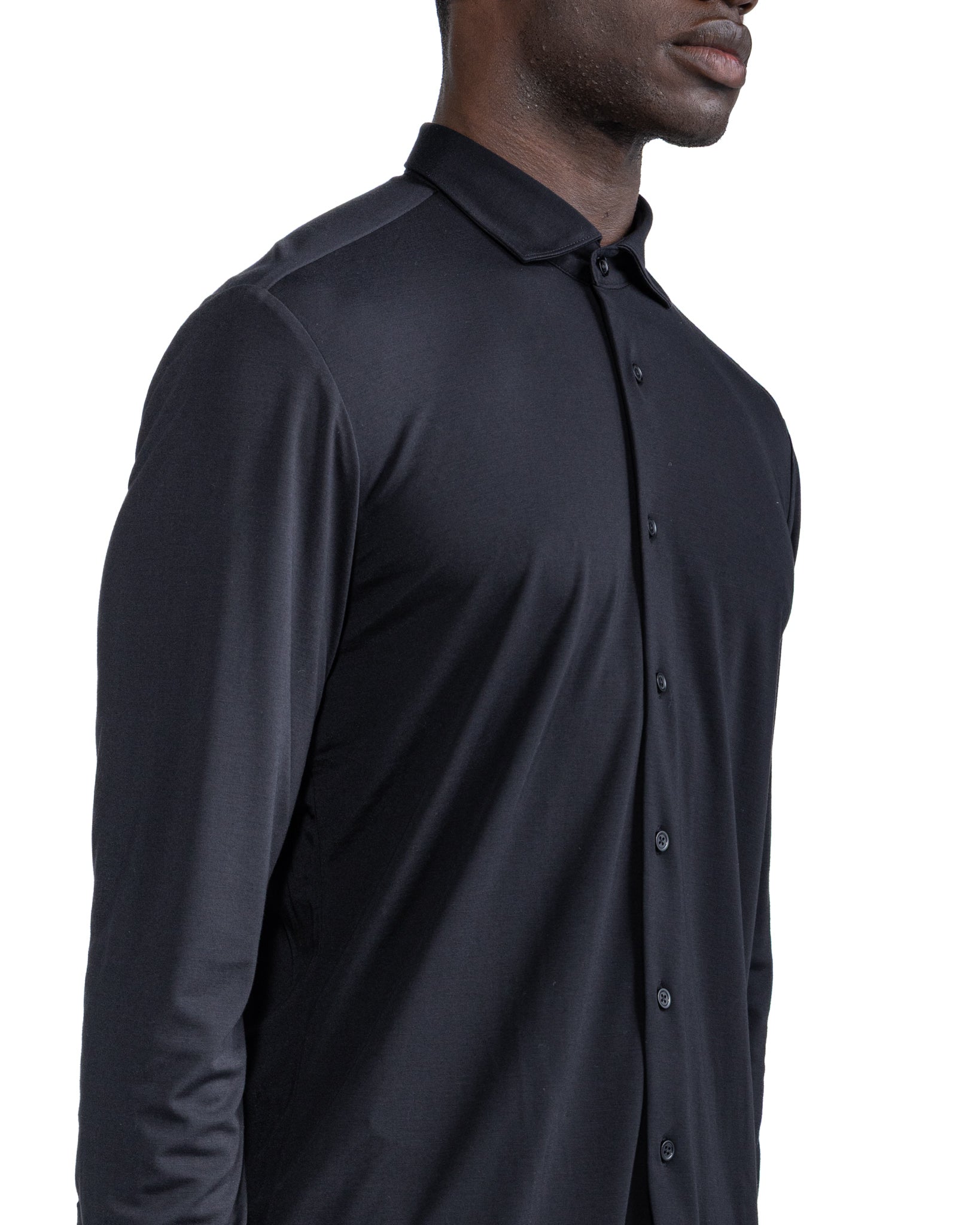 Camicia Radice in jersey nero