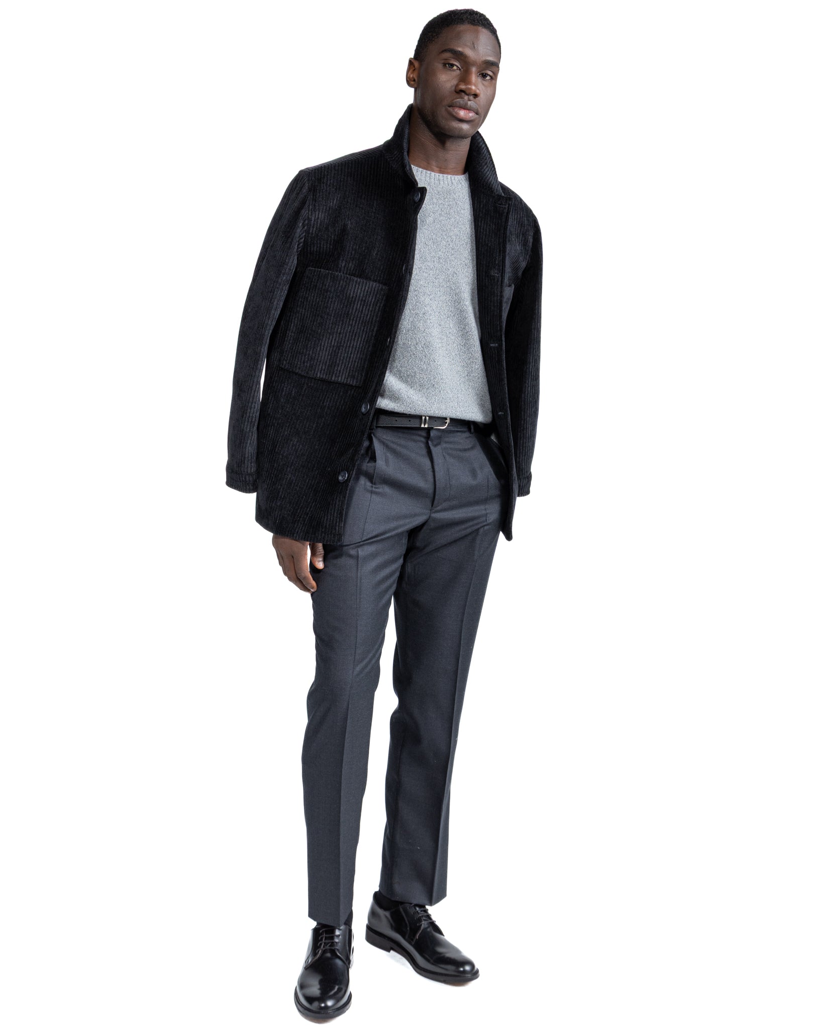 Willie crewneck in grey boucle