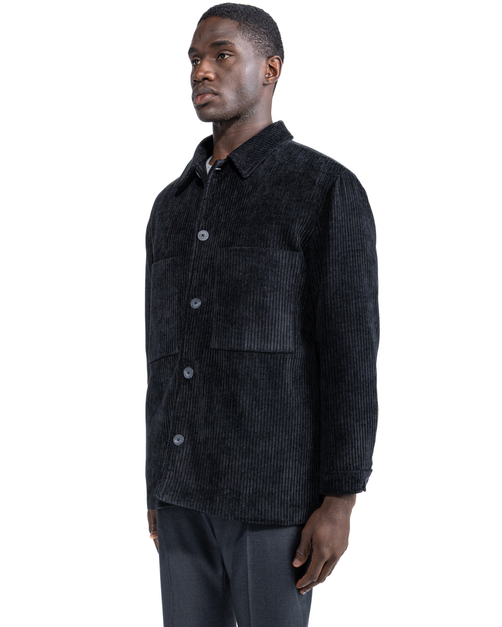 Veste oversize Jeremie en velours noir