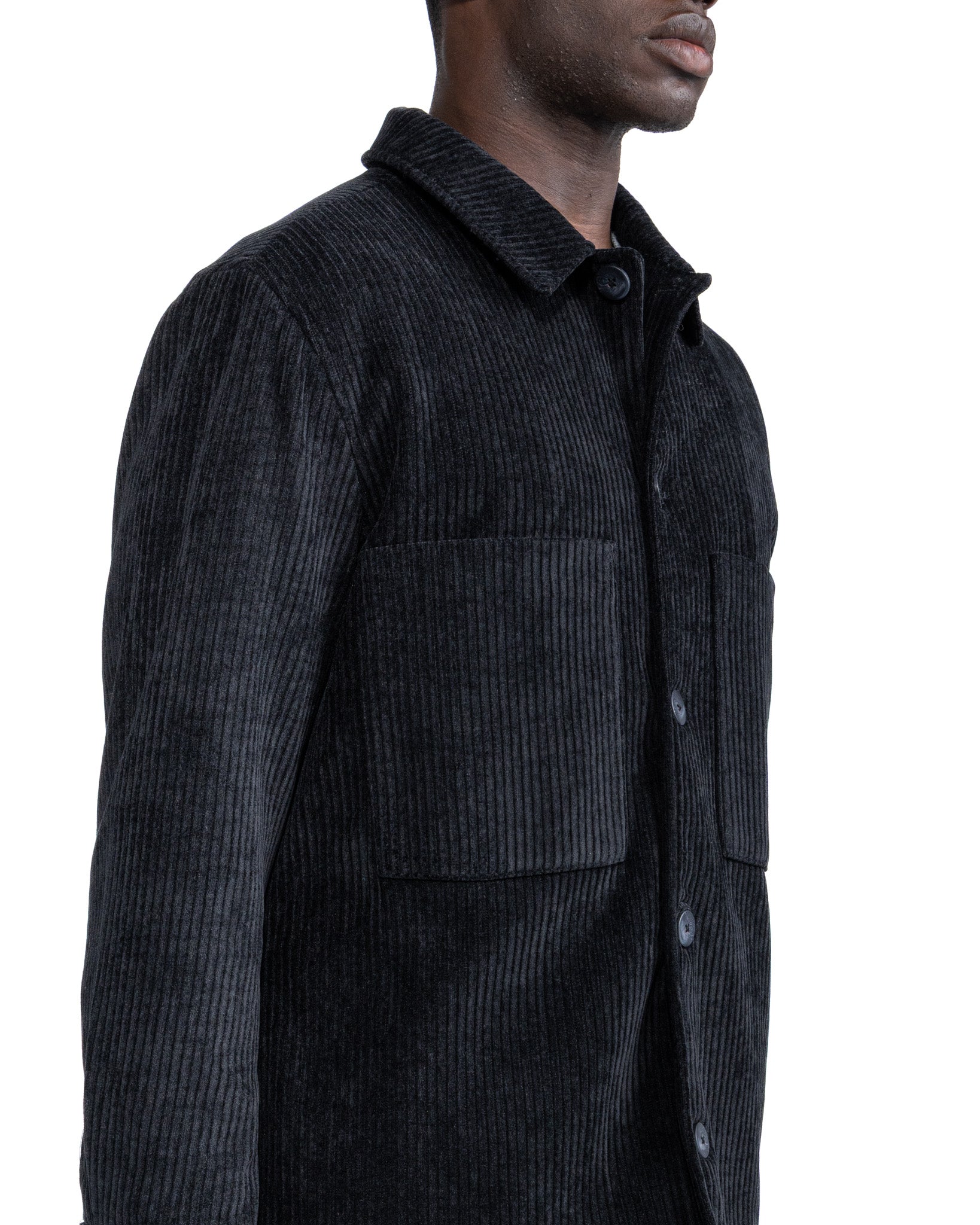 Veste oversize Jeremie en velours noir