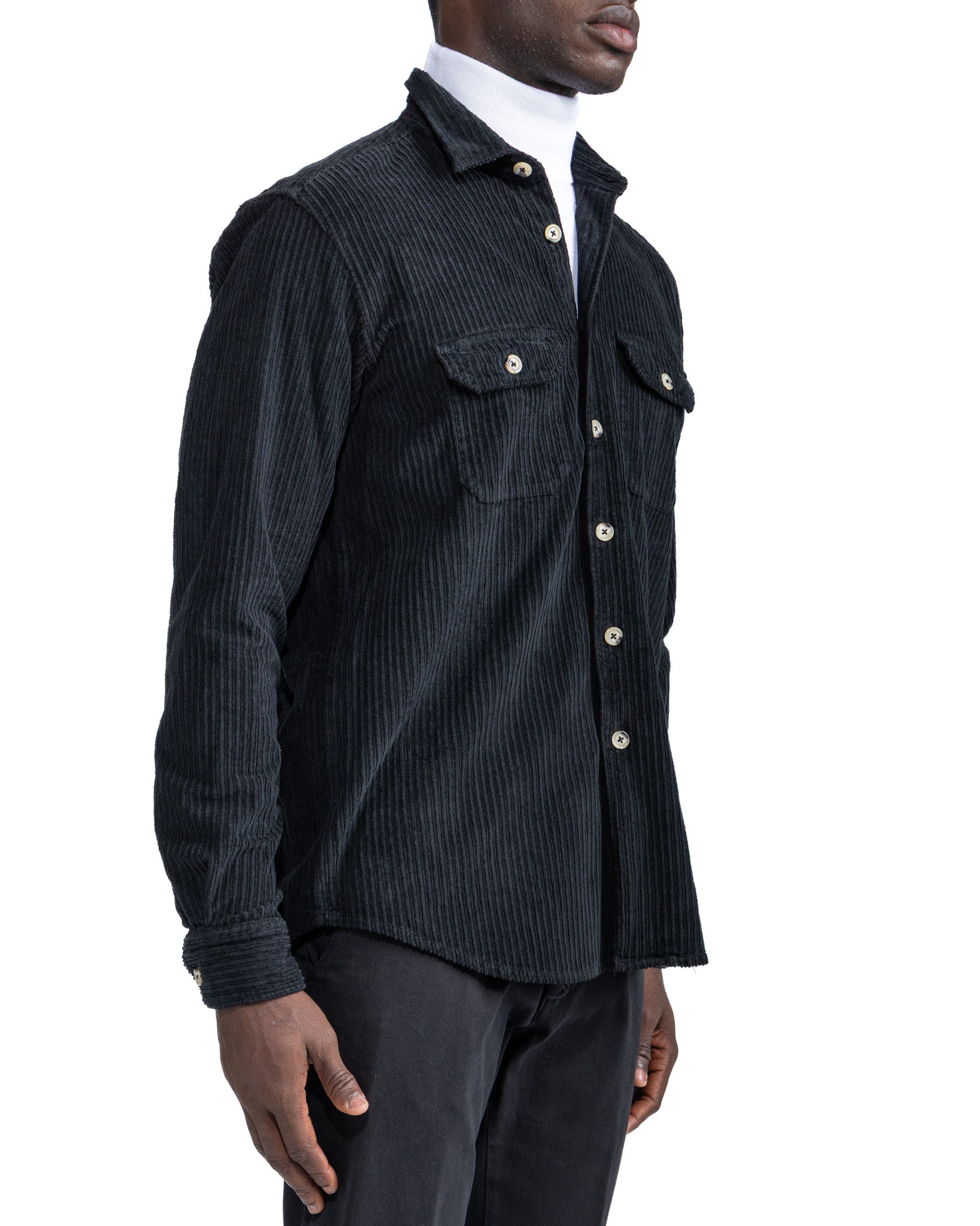 Atlantis - chemise en velours noir