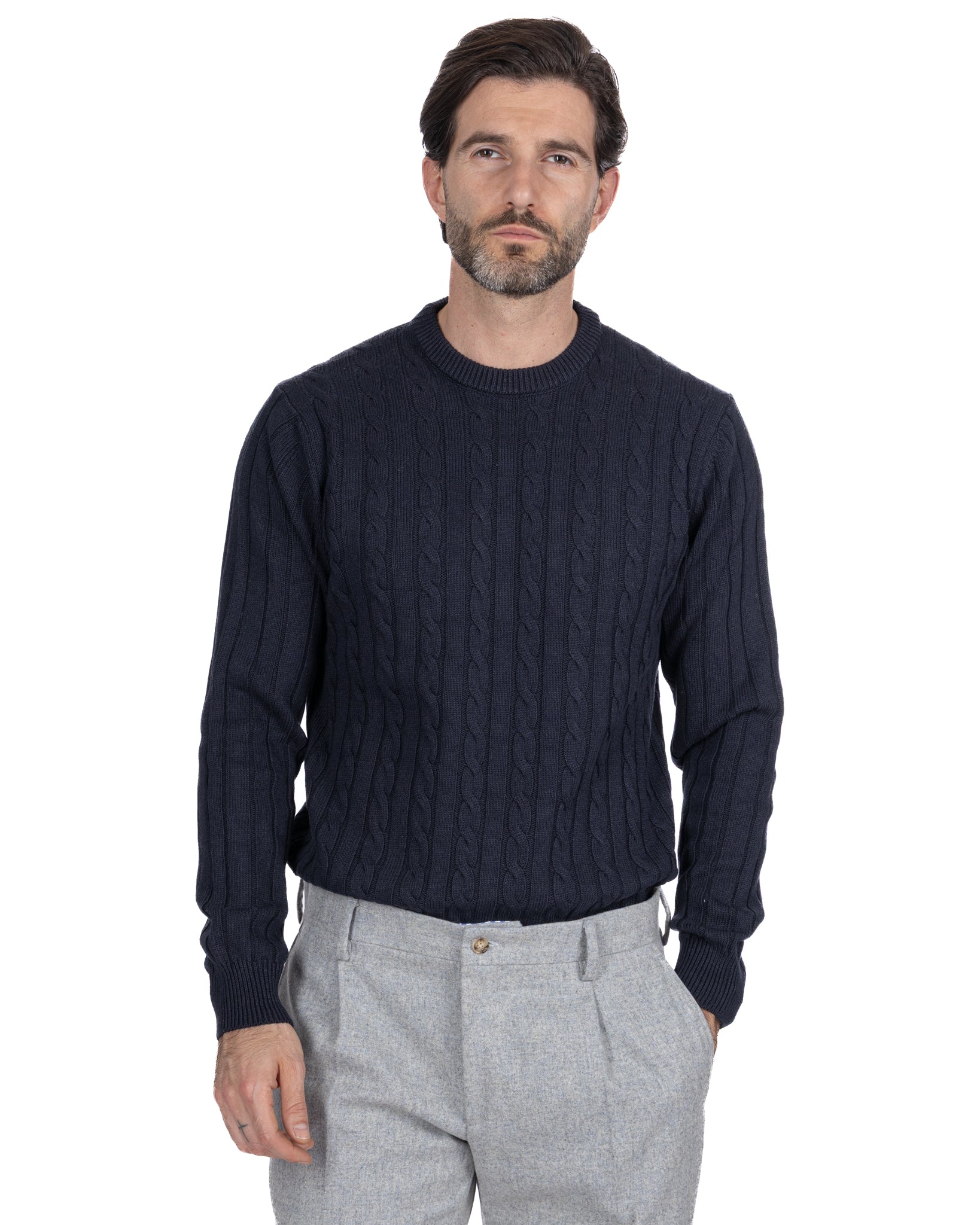 Collier ras du cou Tambora avec tresses bleues