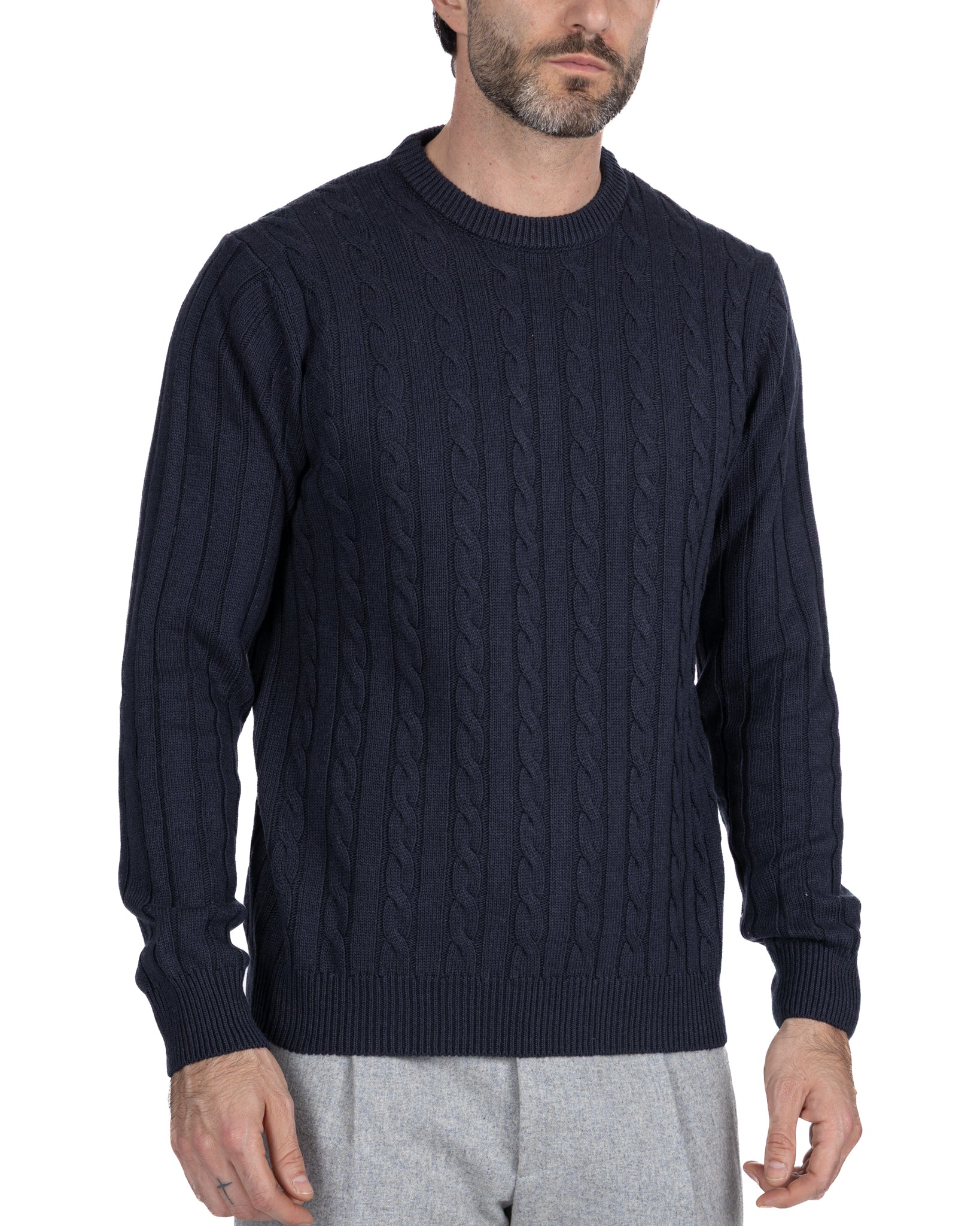 Collier ras du cou Tambora avec tresses bleues